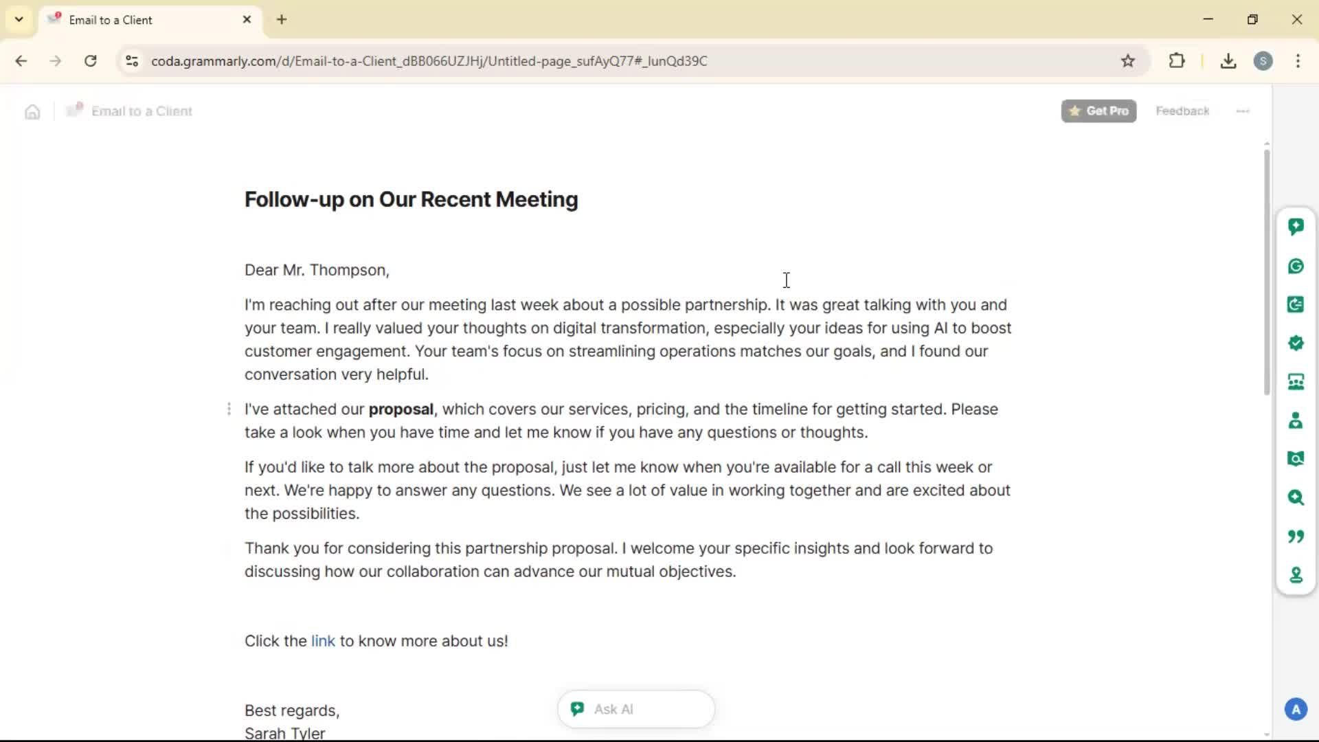 Creating a document screenshot