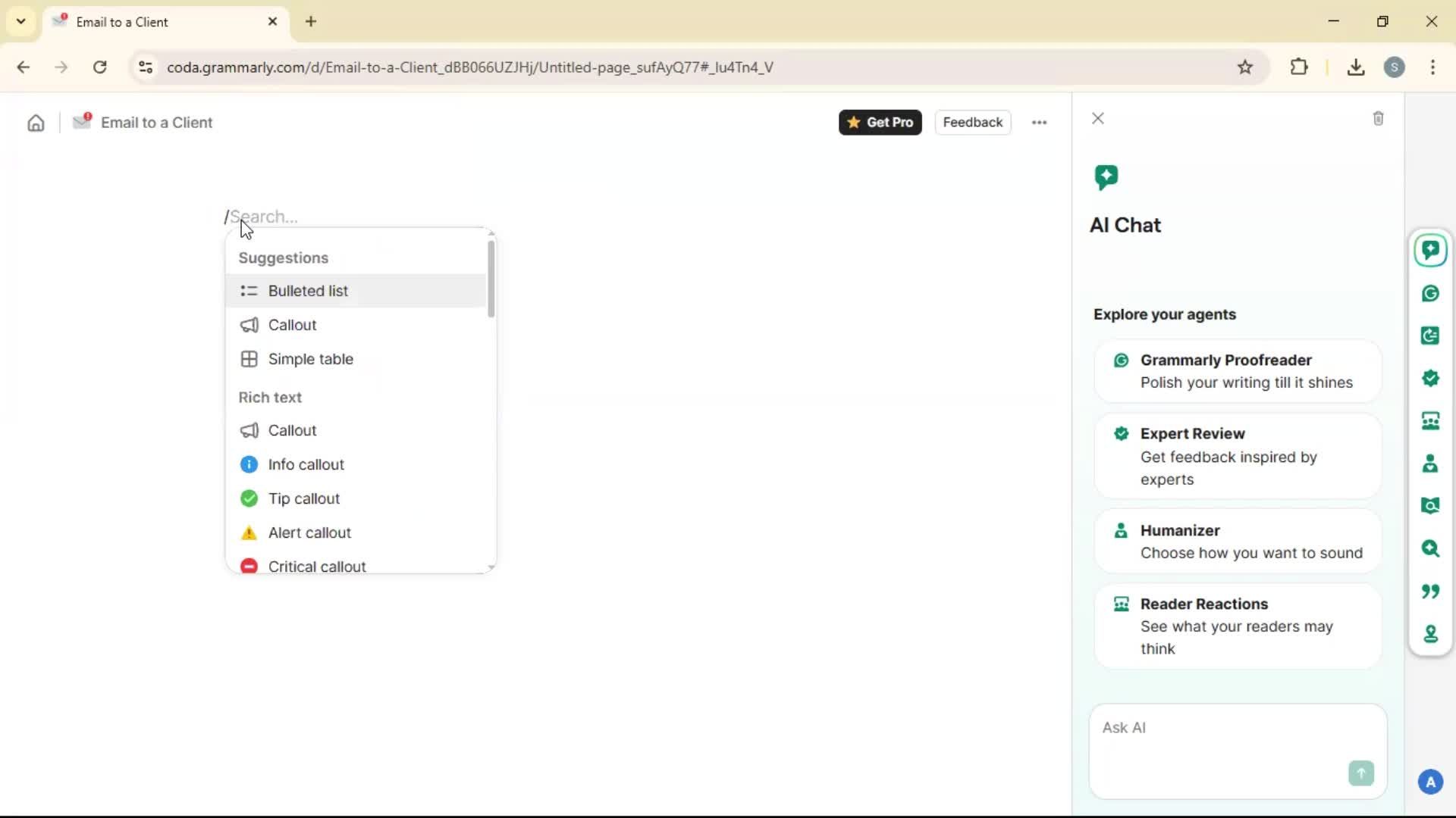 Creating a document screenshot