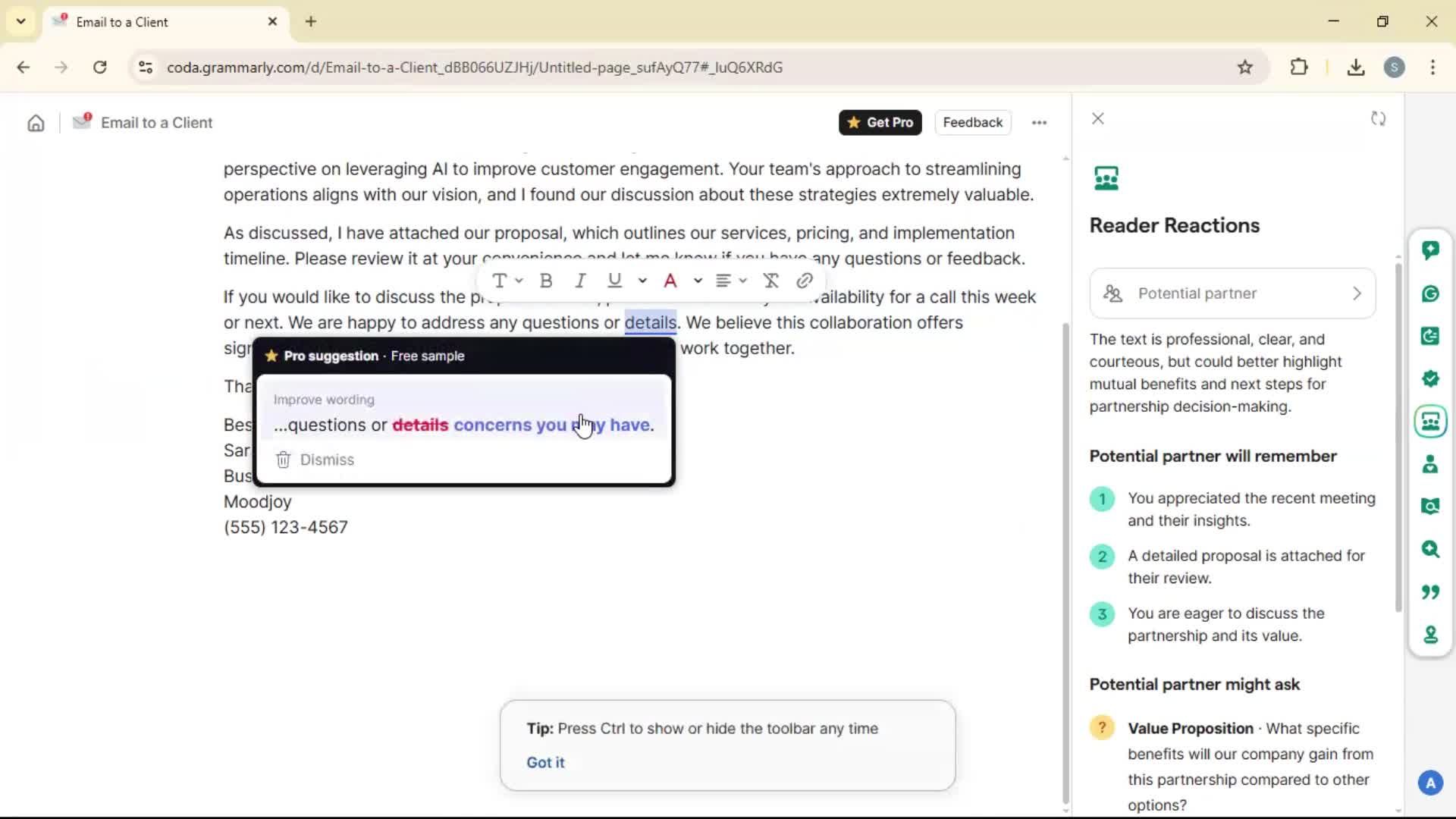 Creating a document screenshot