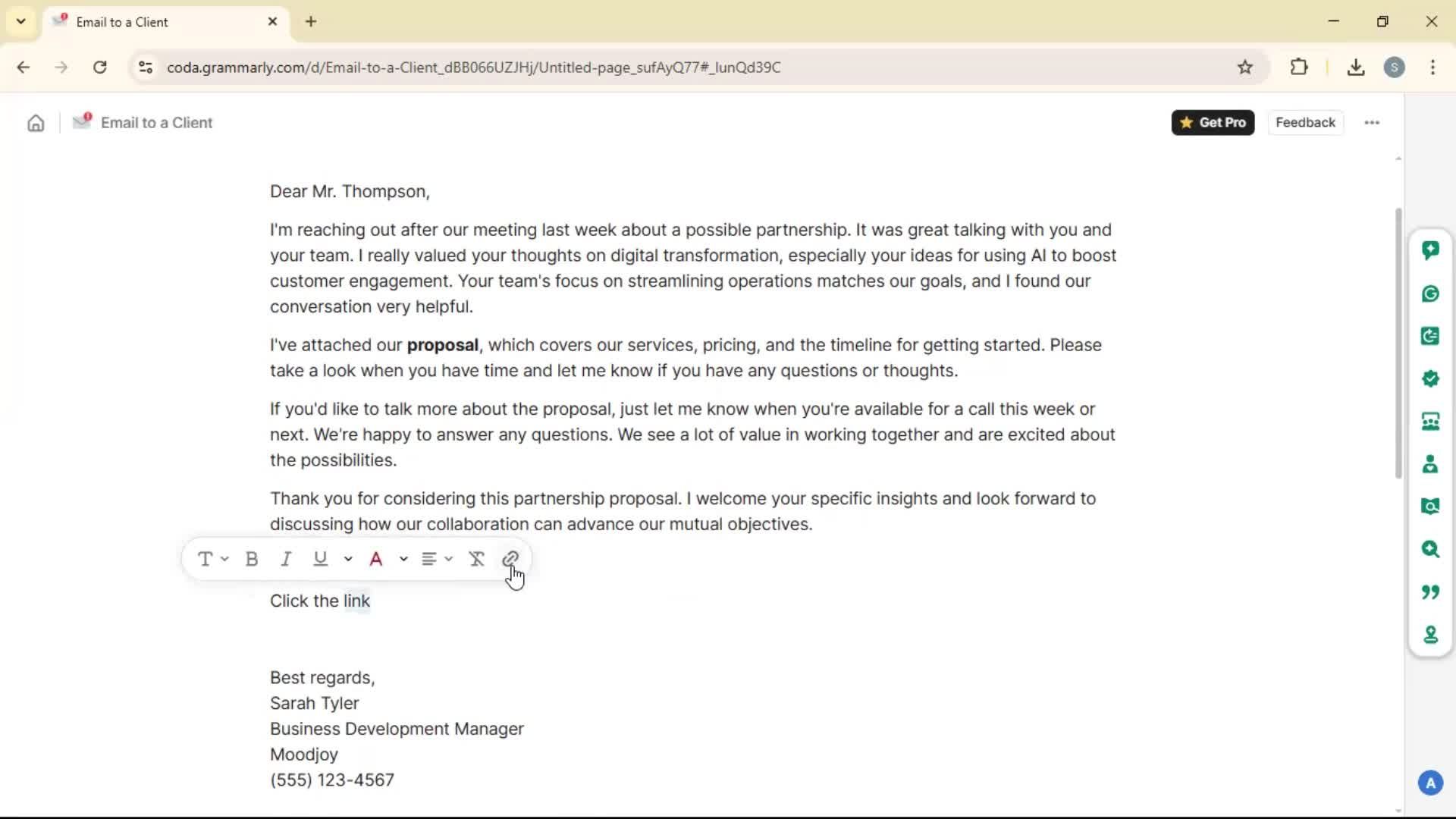 Creating a document screenshot