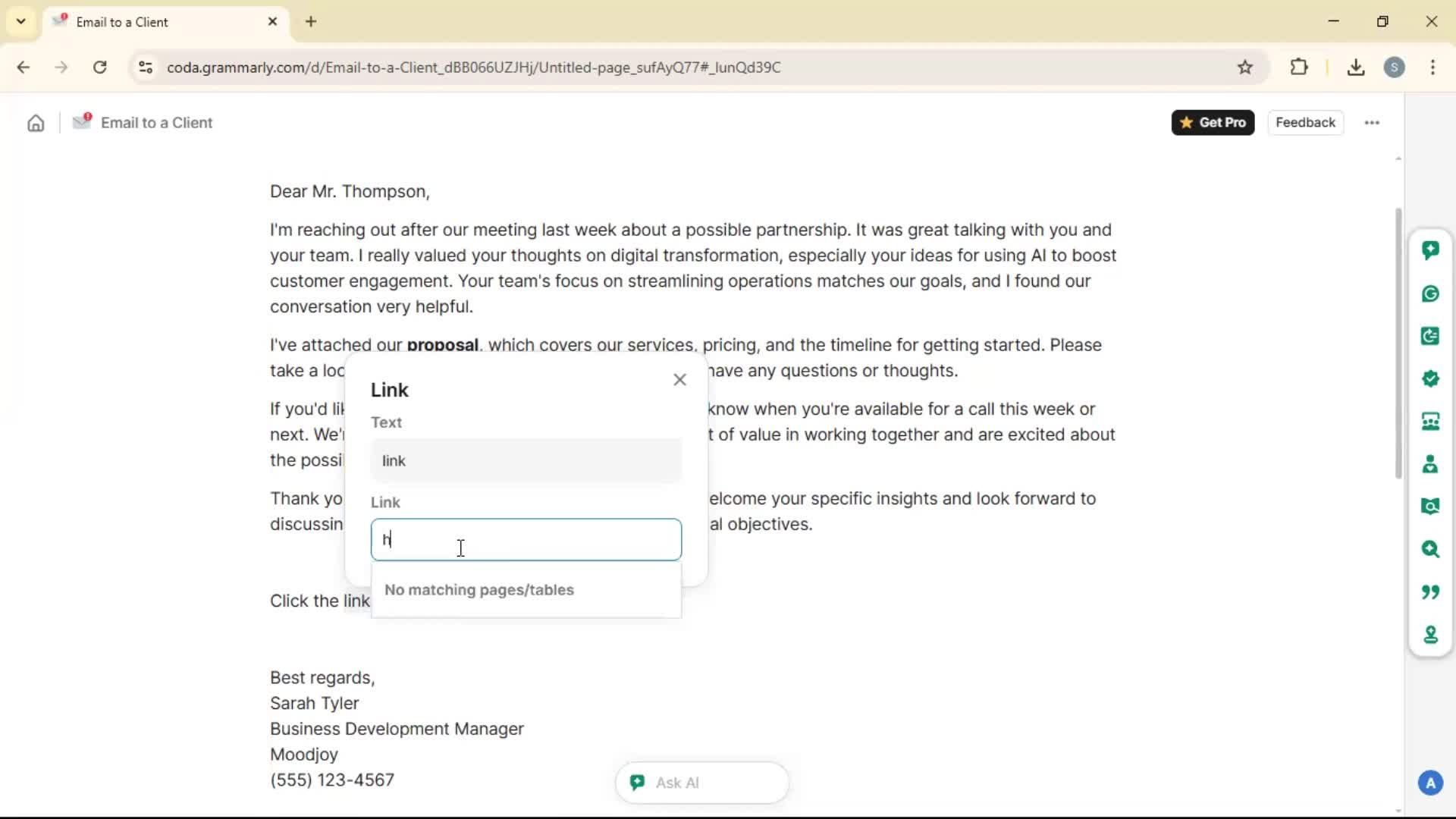 Creating a document screenshot