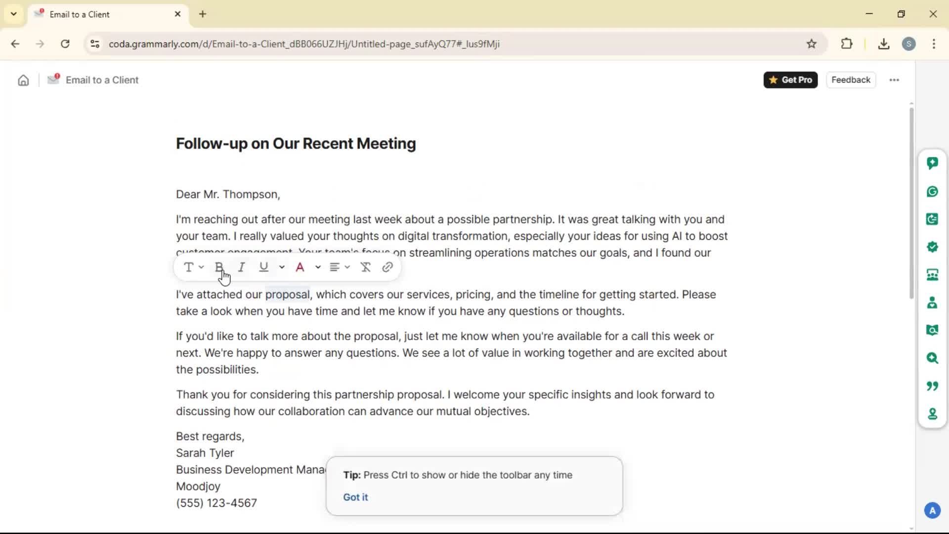 Creating a document screenshot