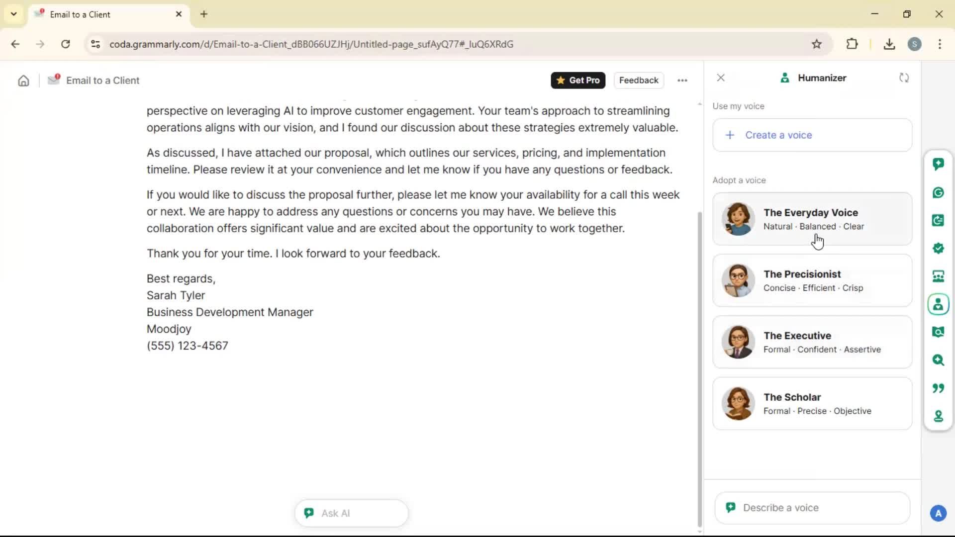 Creating a document screenshot