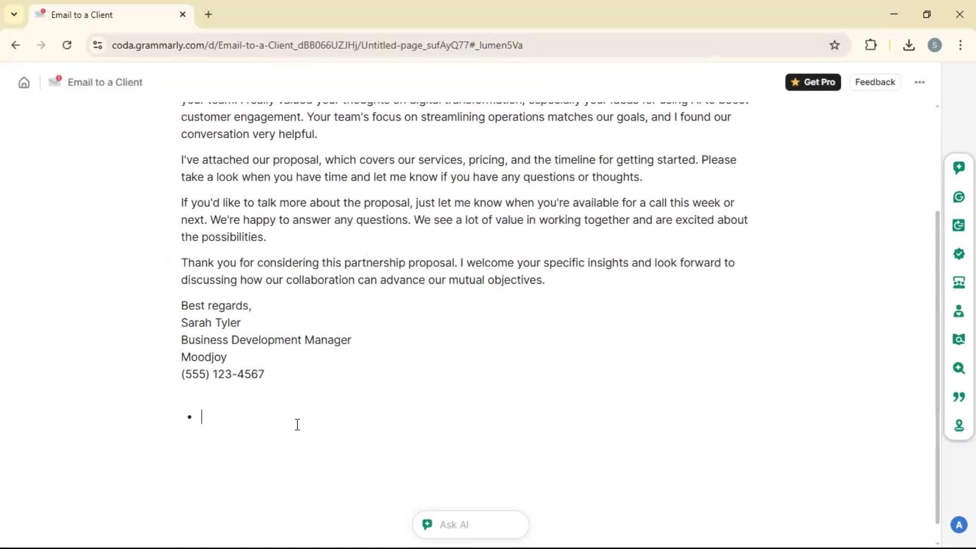 Creating a document screenshot