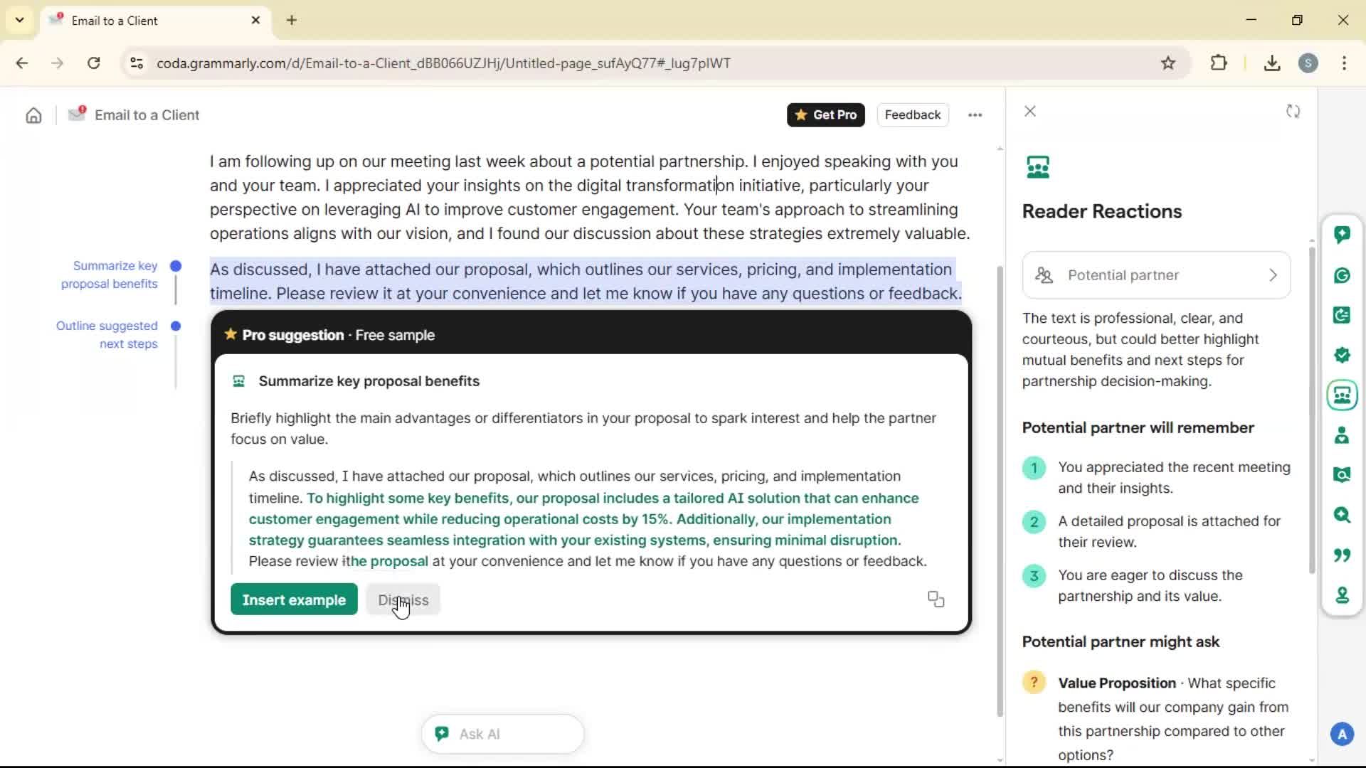 Creating a document screenshot