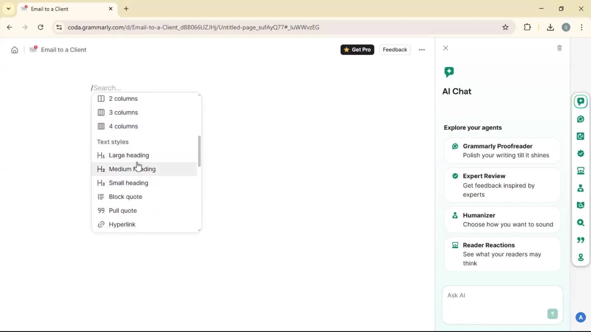 Creating a document screenshot