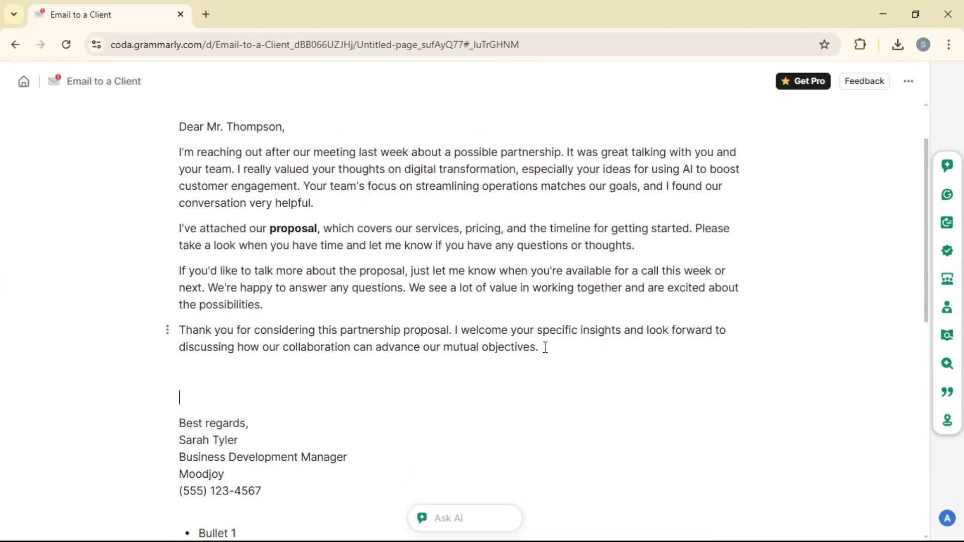 Creating a document screenshot