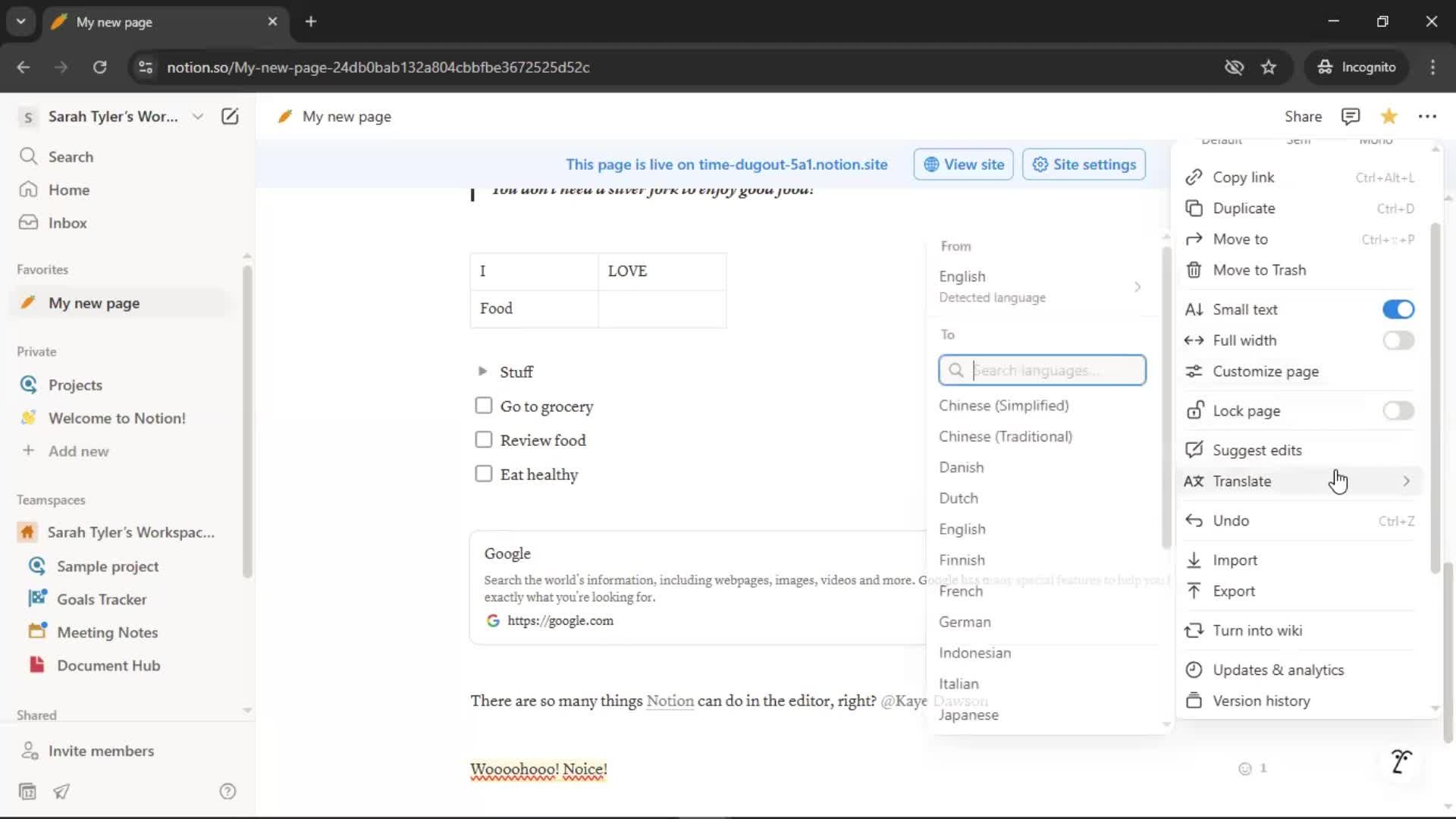 Creating a document screenshot