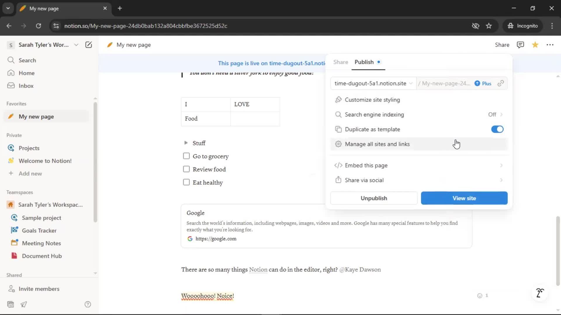 Creating a document screenshot