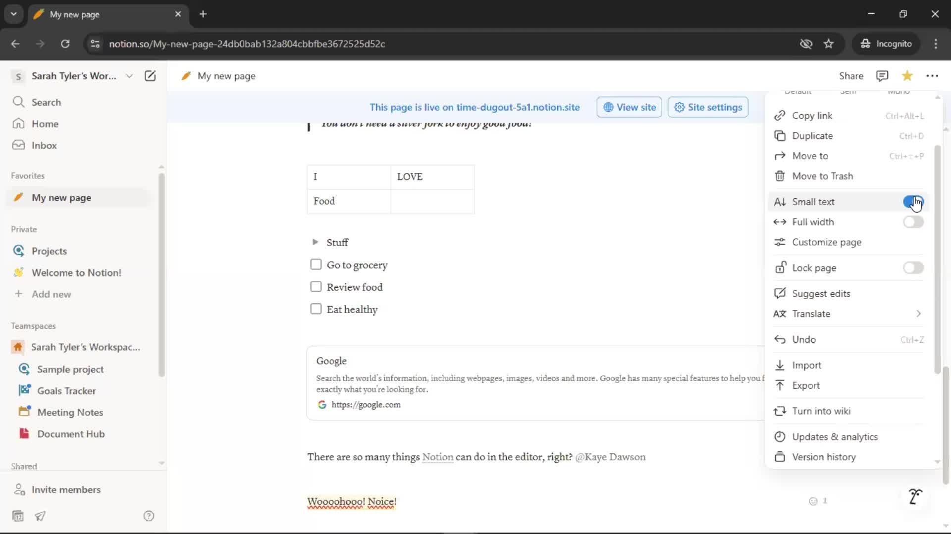 Creating a document screenshot