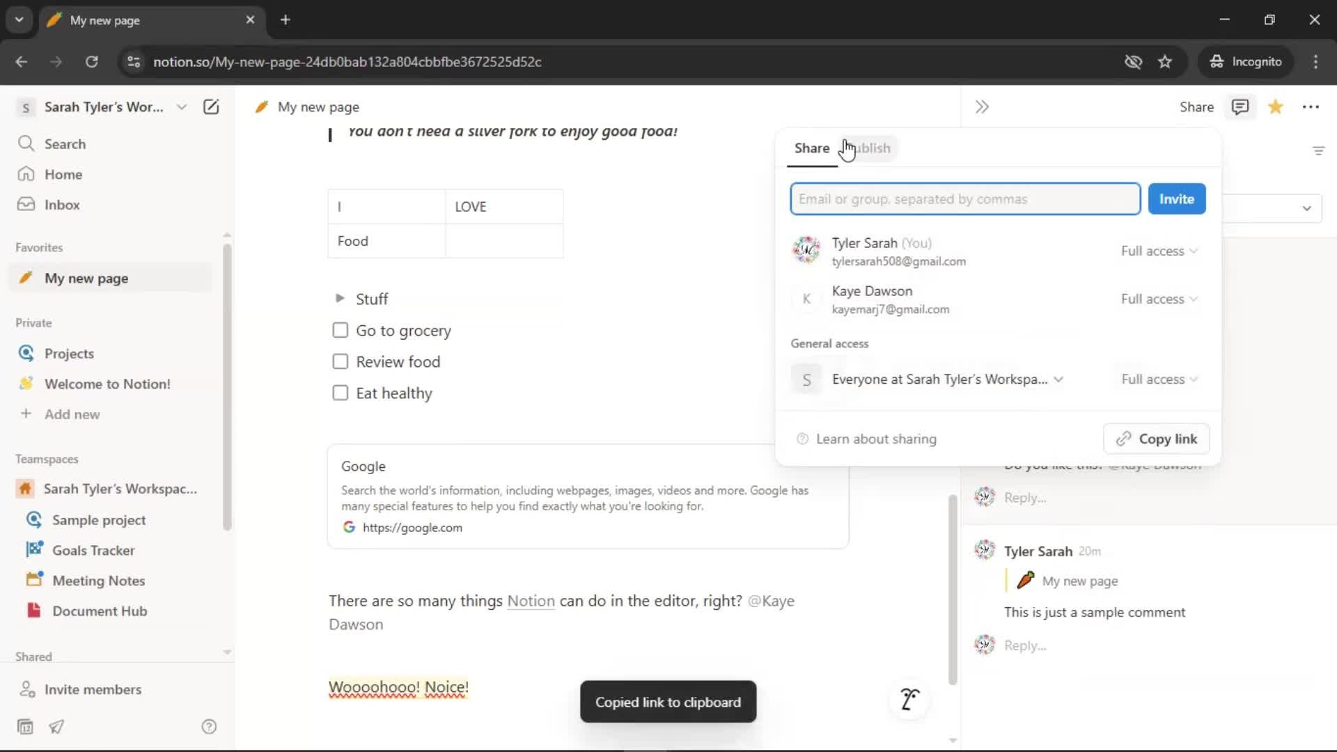 Creating a document screenshot