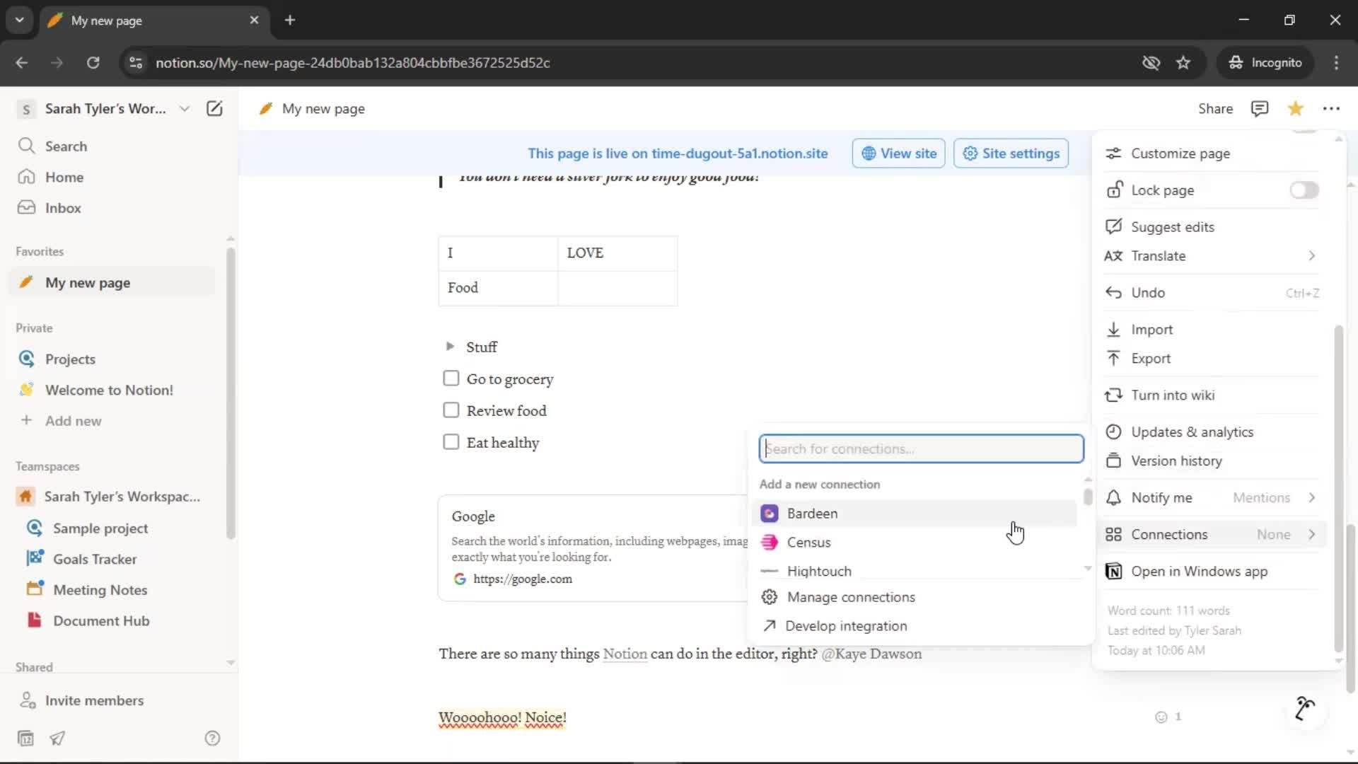Creating a document screenshot