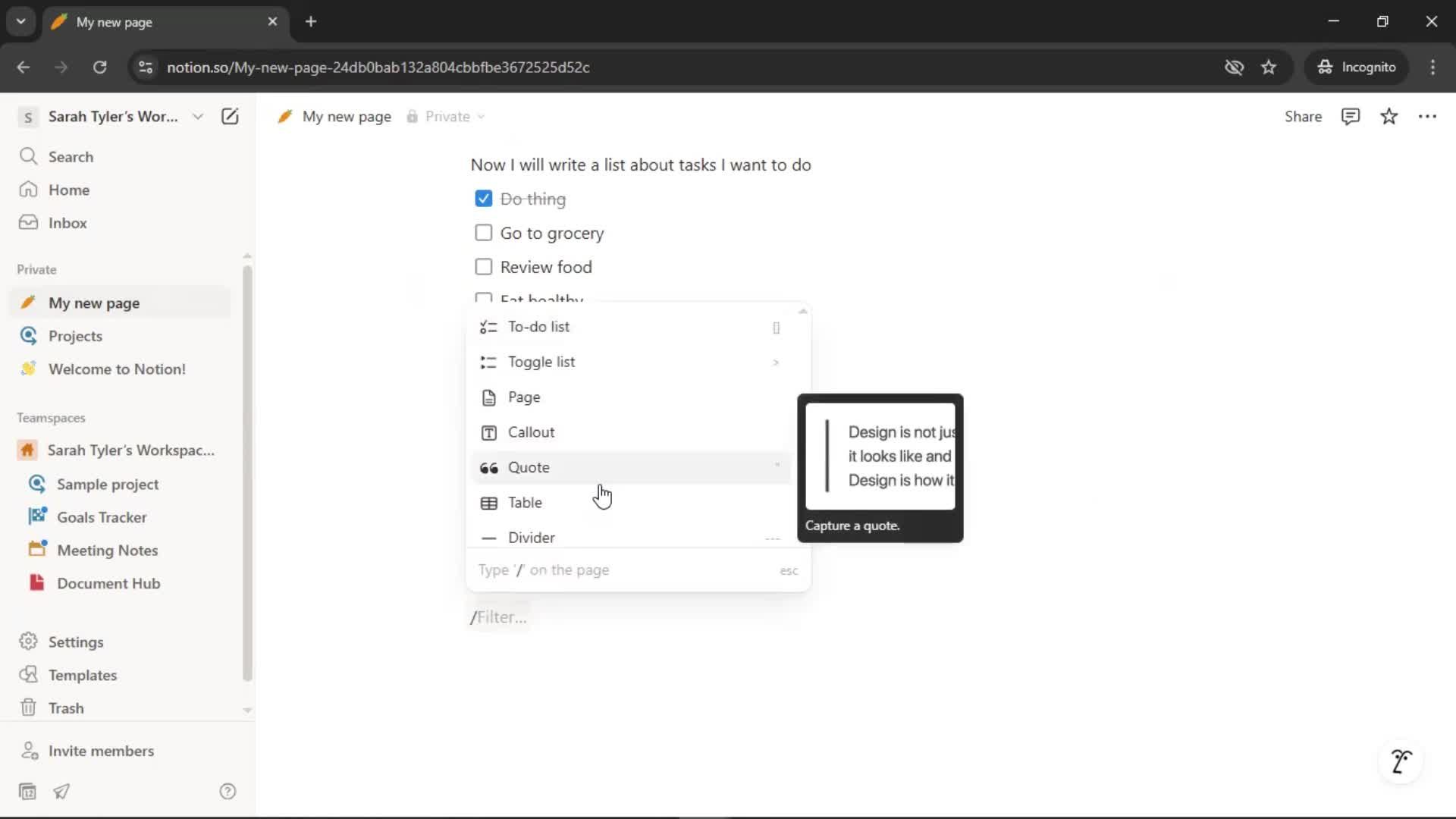 Creating a document screenshot