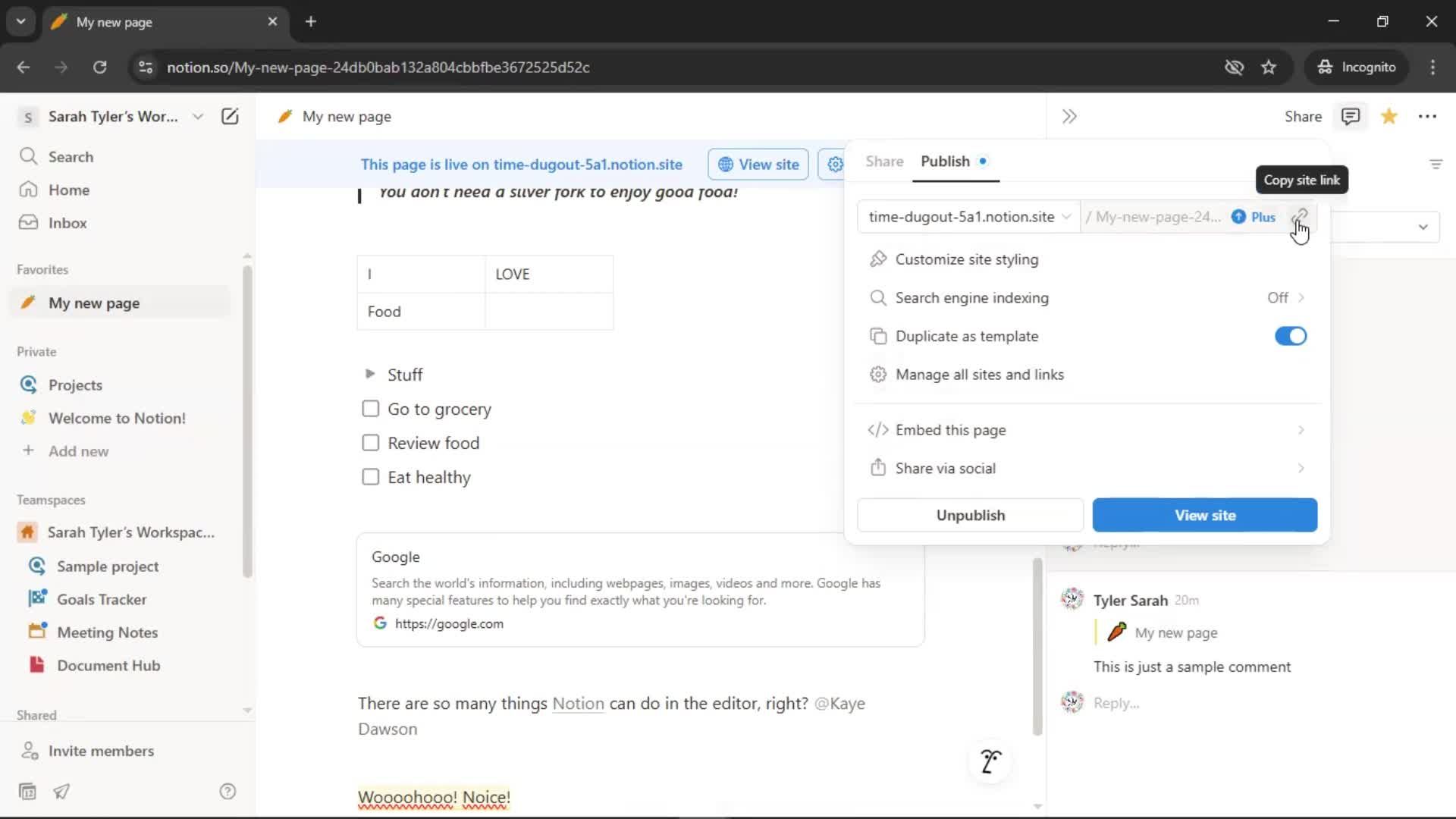 Creating a document screenshot