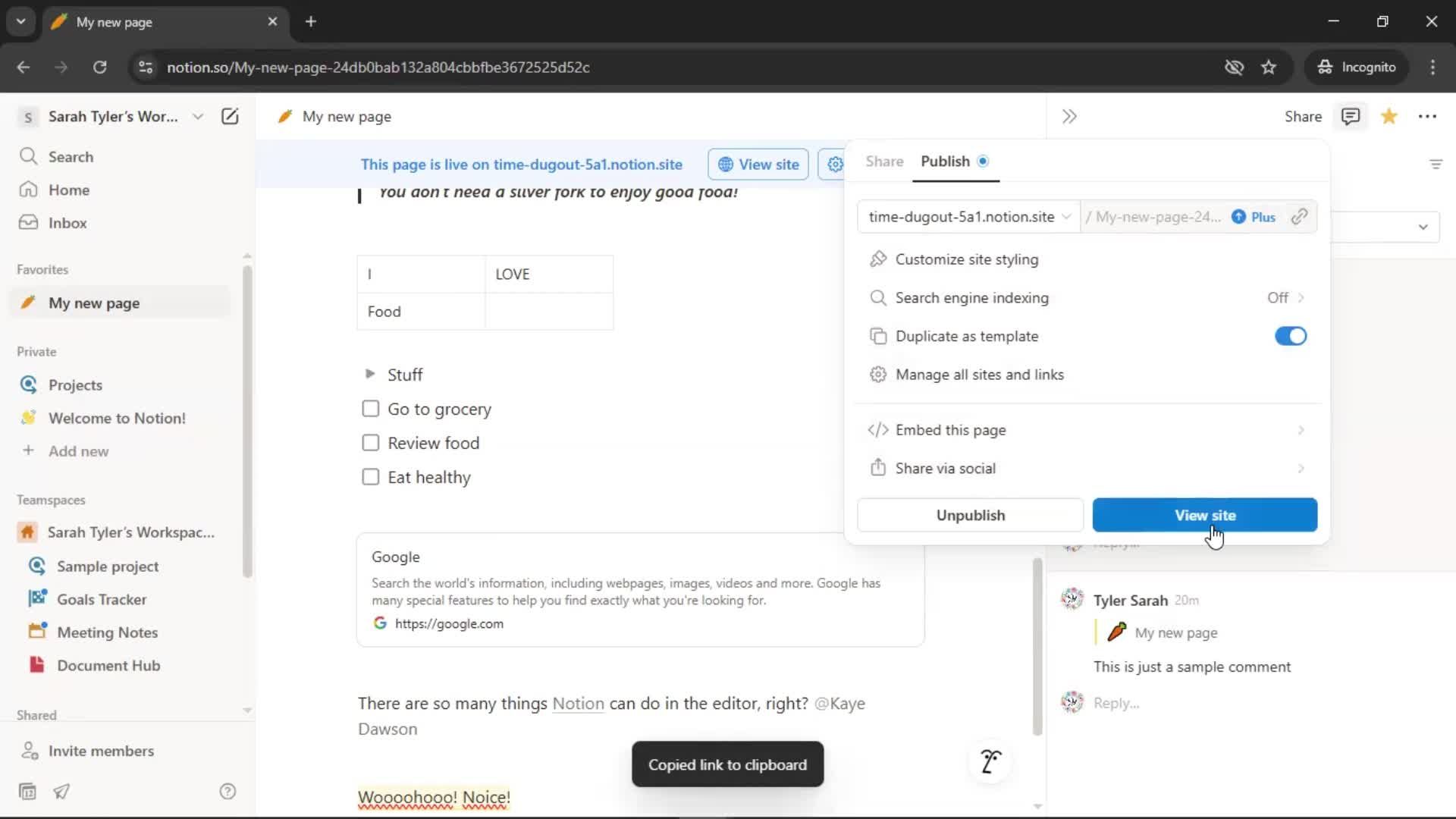 Creating a document screenshot