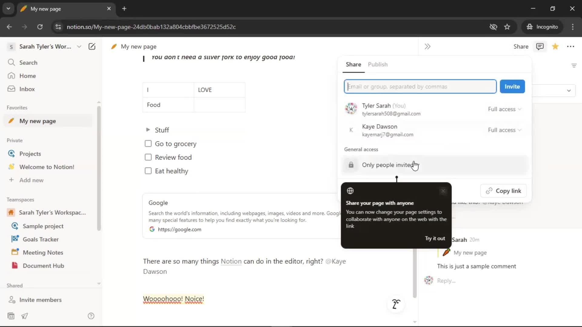 Creating a document screenshot