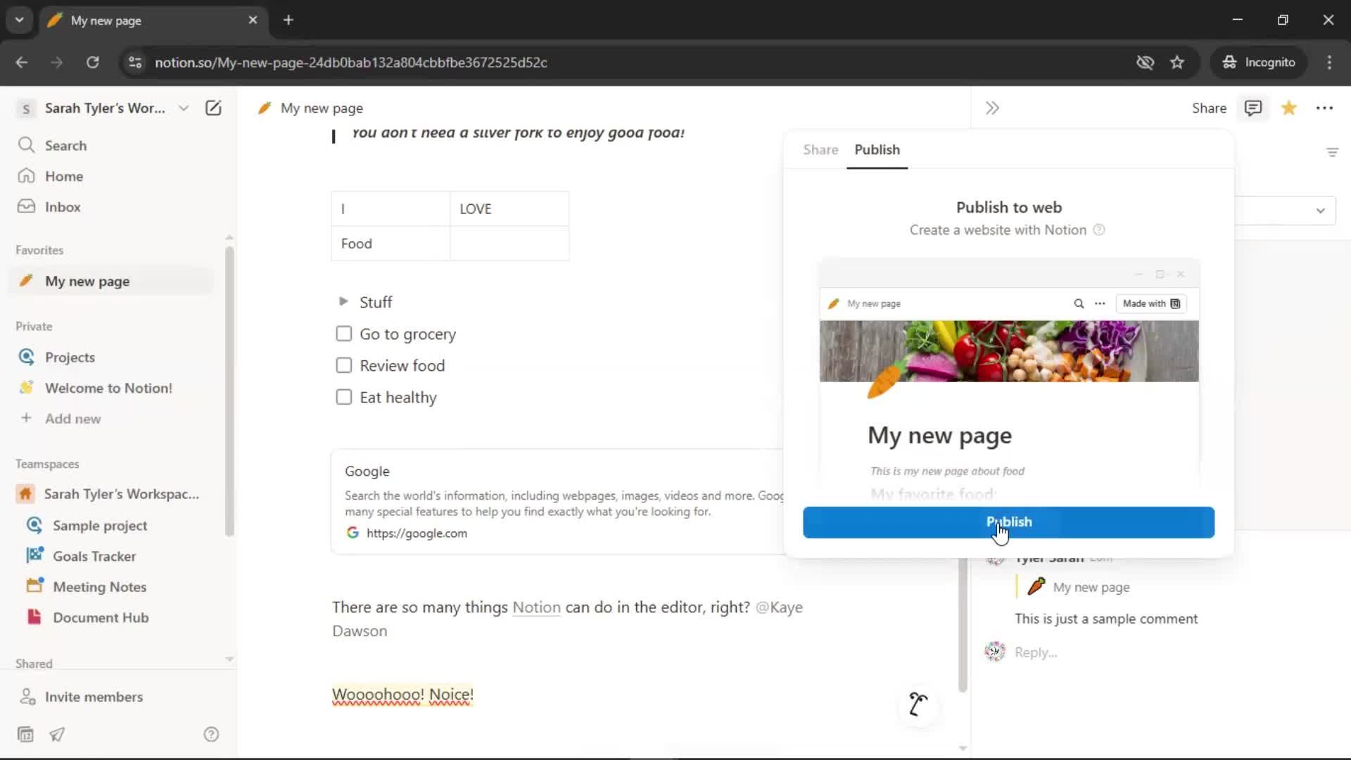 Creating a document screenshot