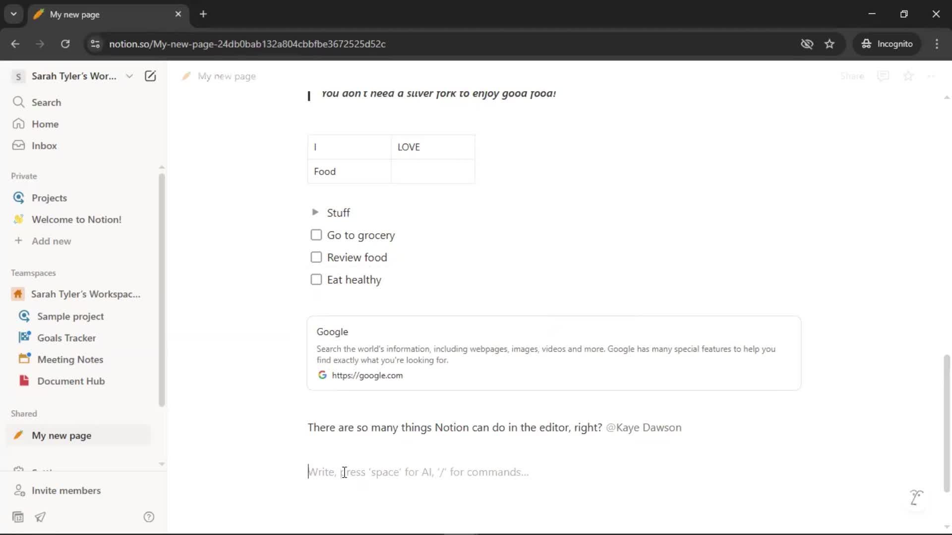 Creating a document screenshot