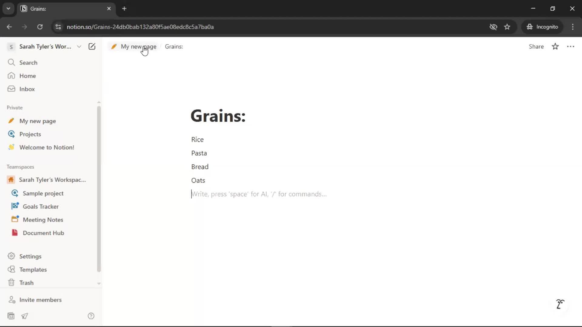 Creating a document screenshot