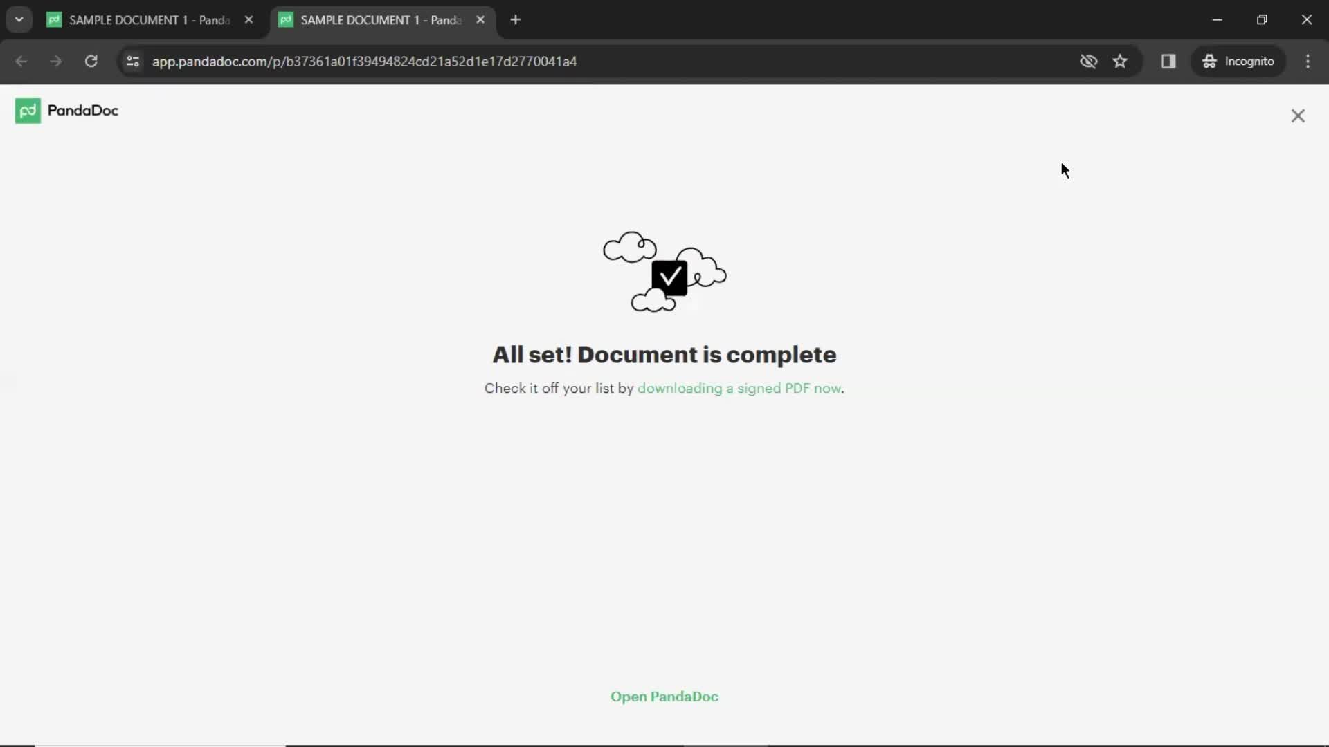 Creating a document screenshot