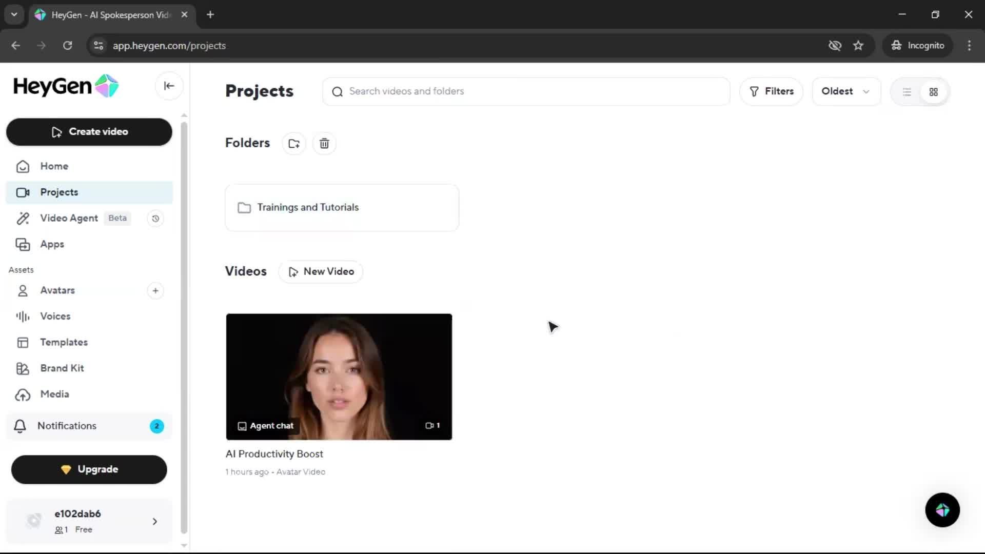 Creating a folder screenshot