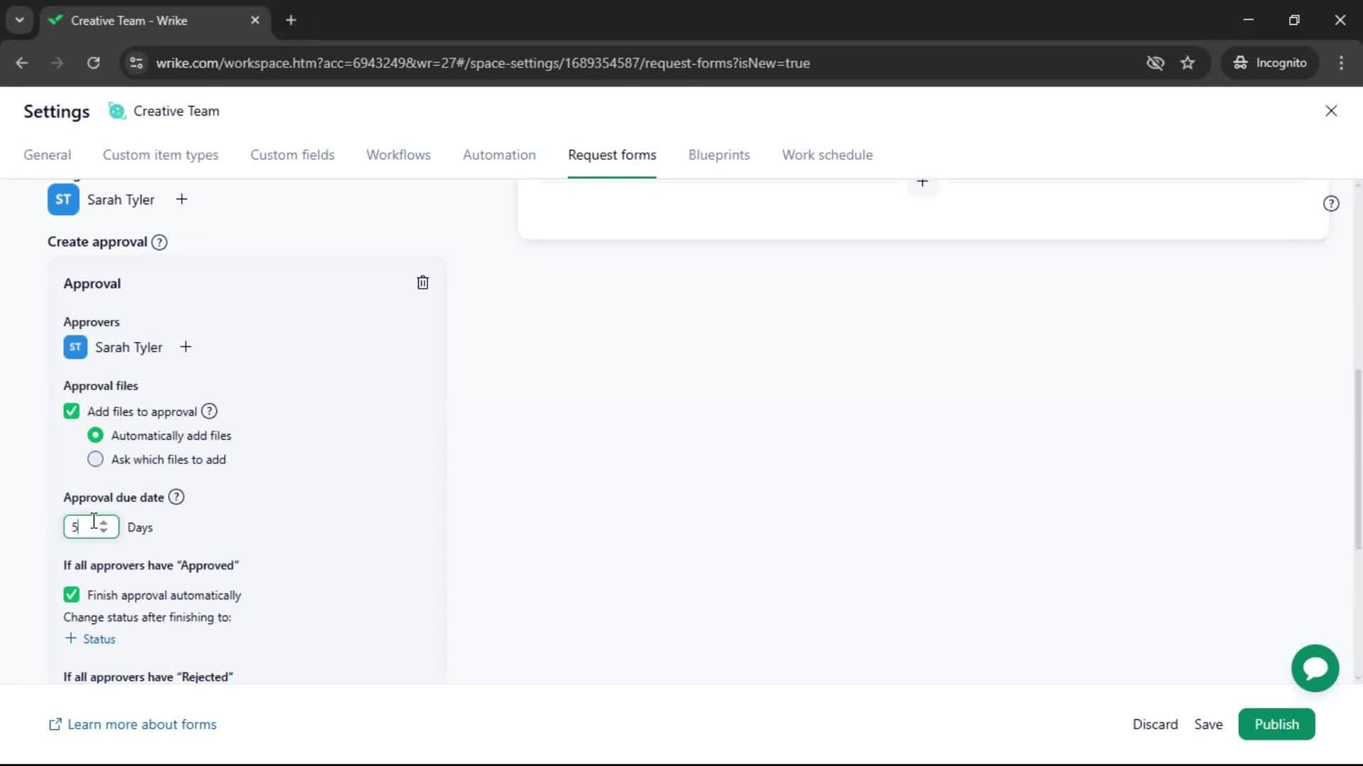 Creating a form screenshot