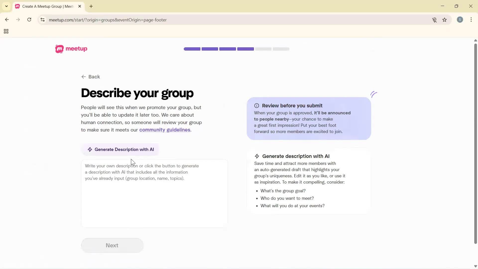 Creating a group screenshot