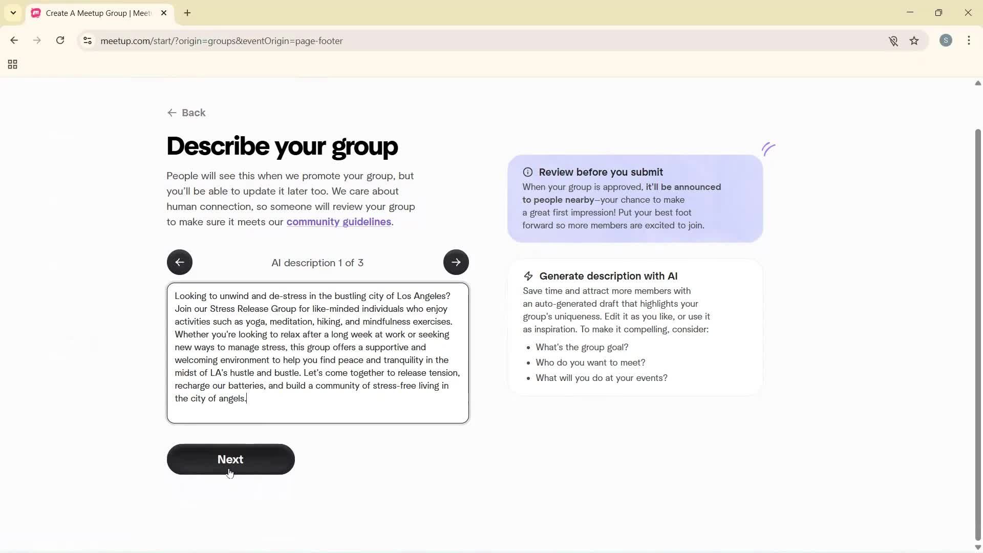 Creating a group screenshot