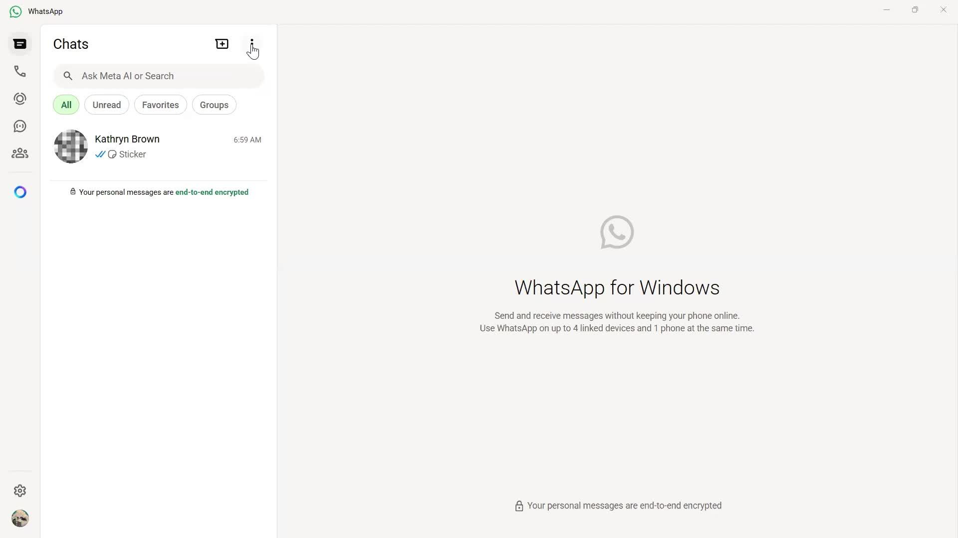 Creating a group chat screenshot