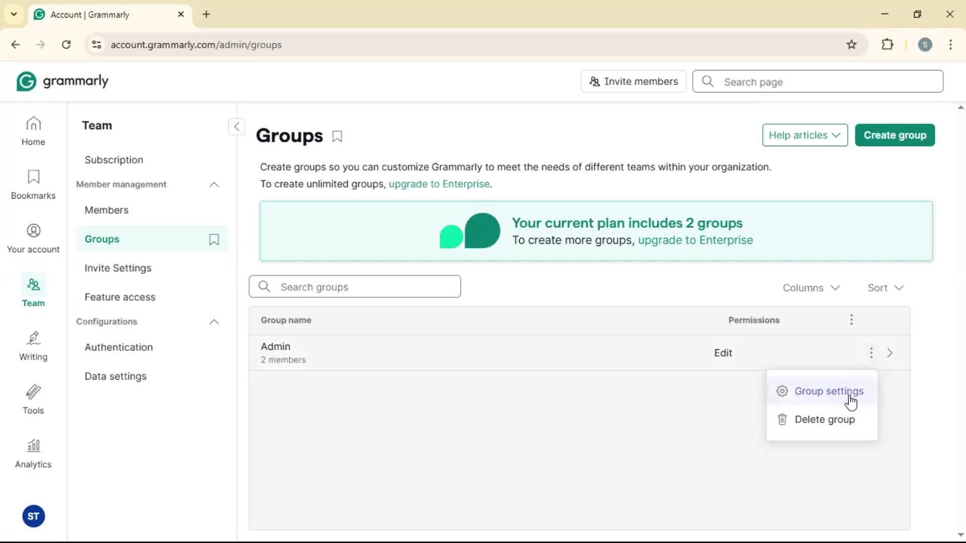 Creating a group screenshot