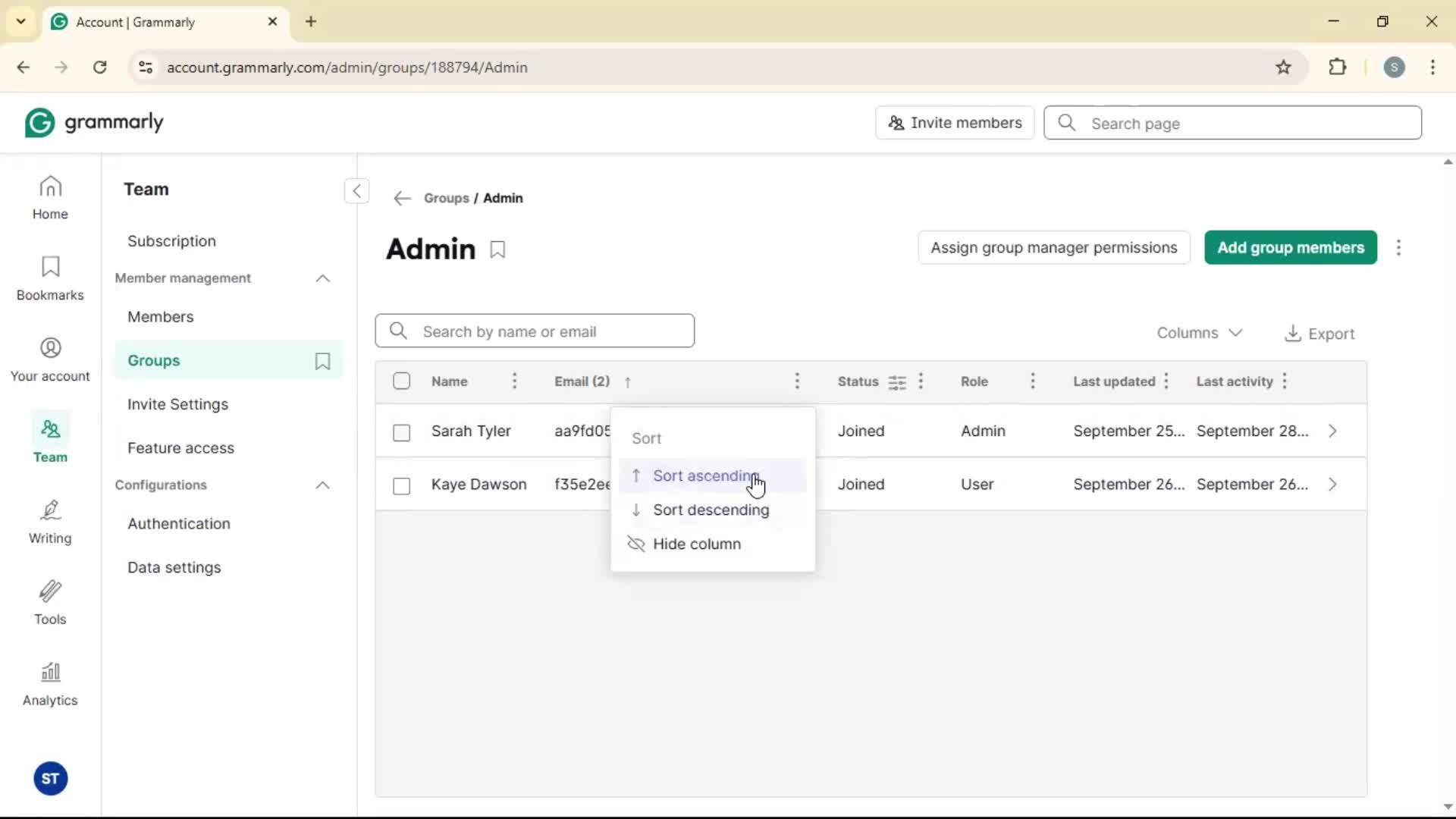 Creating a group screenshot