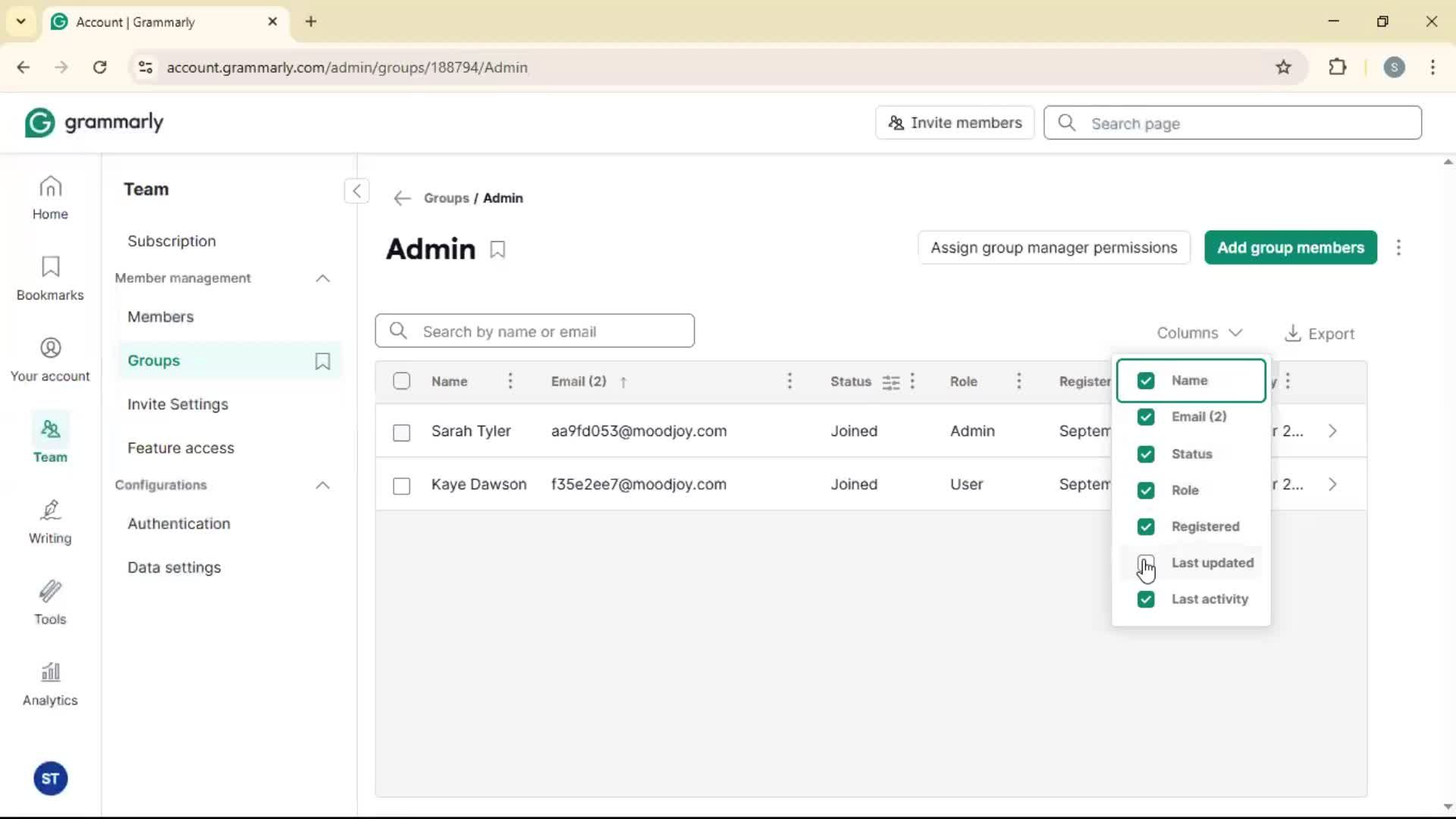 Creating a group screenshot