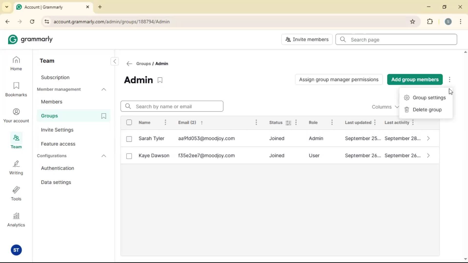 Creating a group screenshot