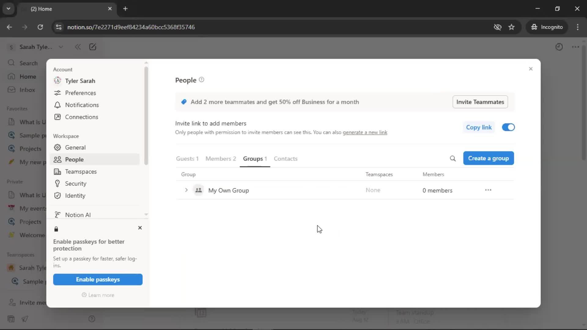 Creating a group screenshot