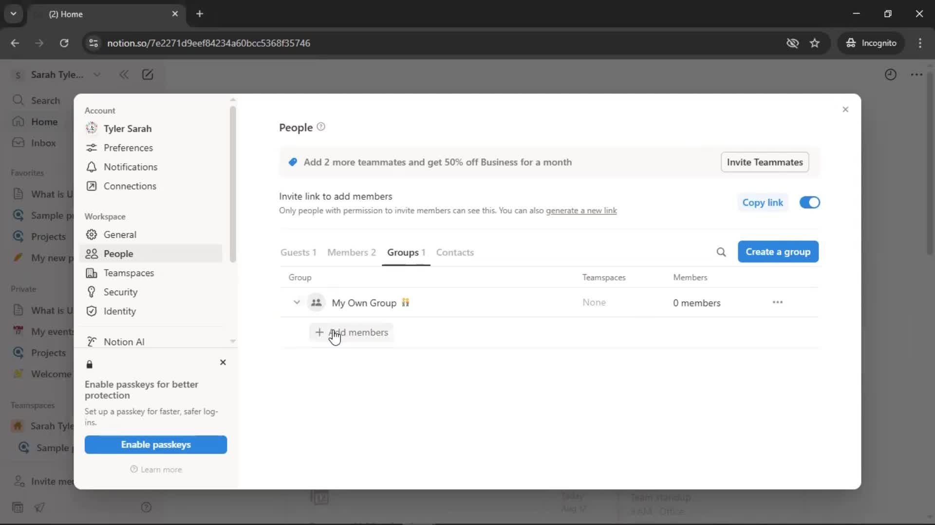Creating a group screenshot