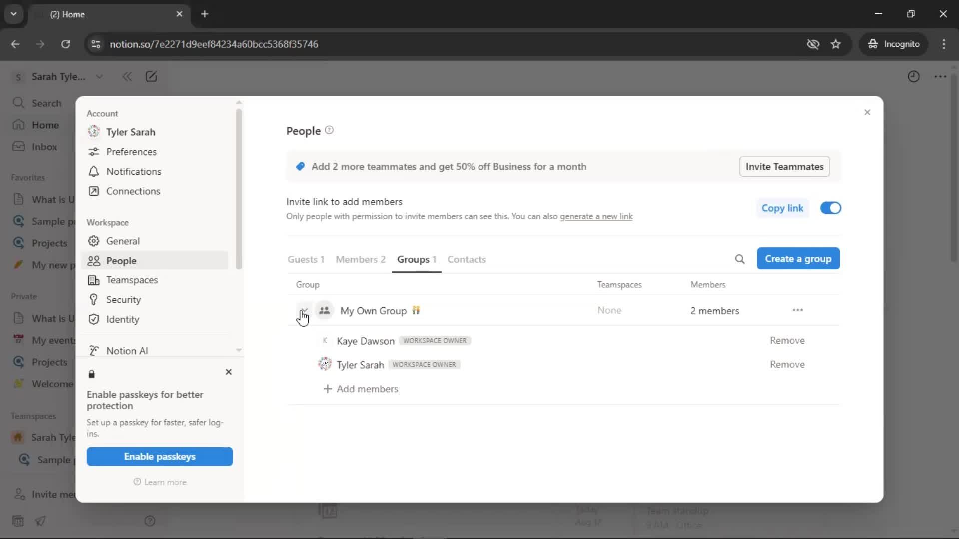 Creating a group screenshot
