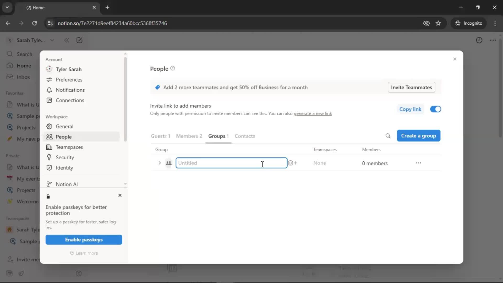 Creating a group screenshot