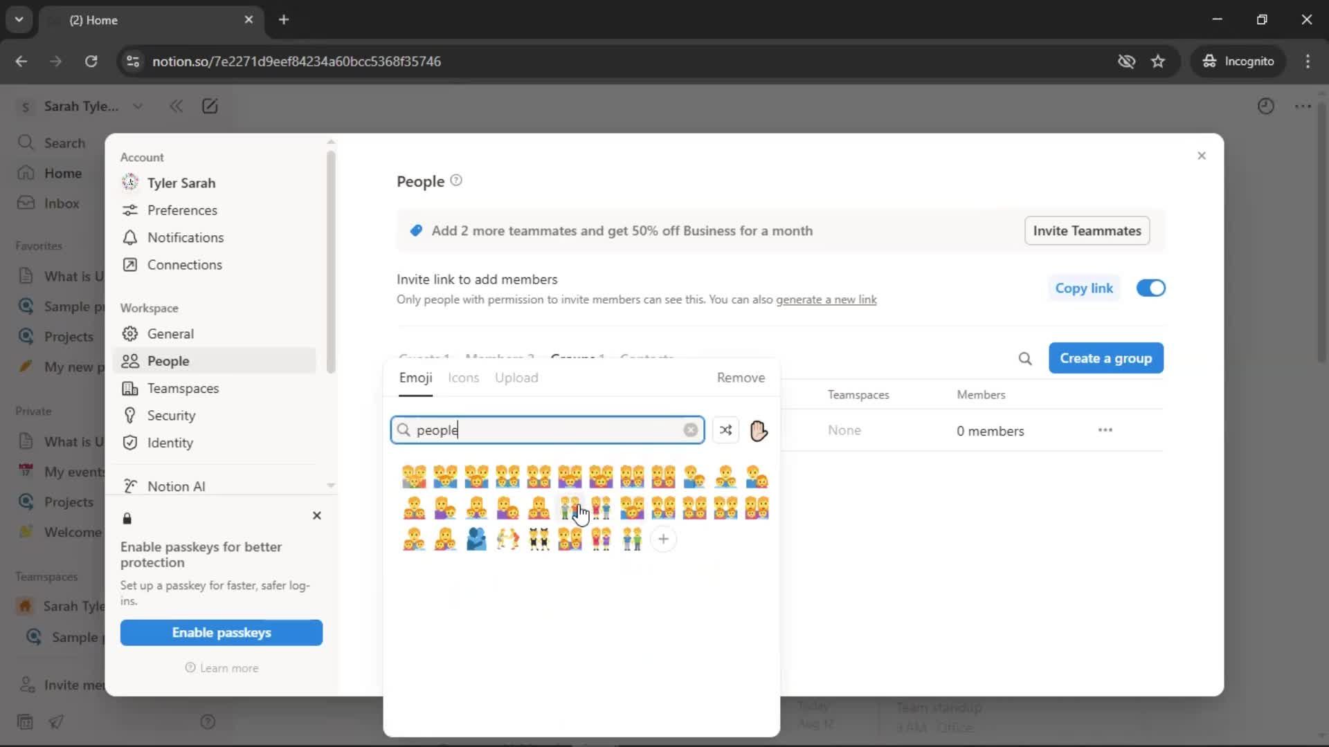 Creating a group screenshot