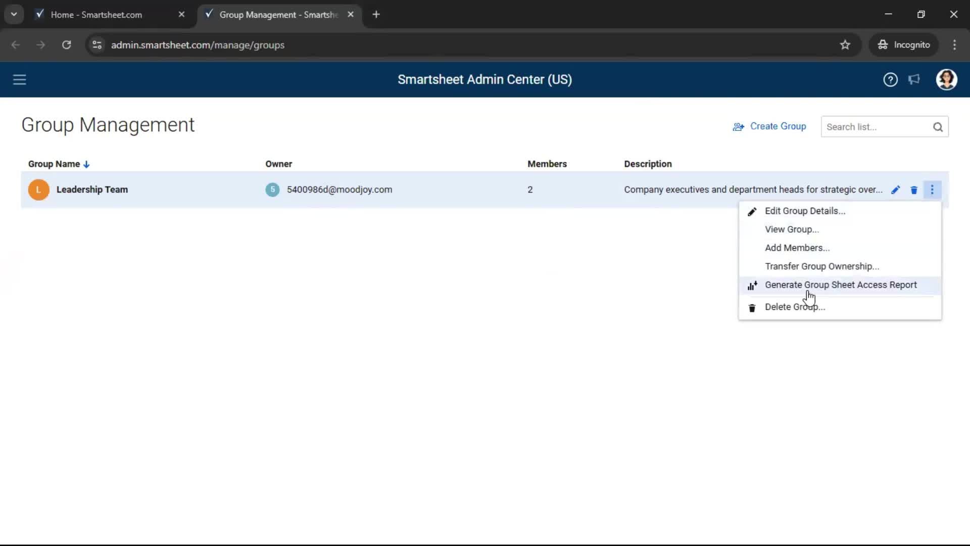 Creating a group screenshot