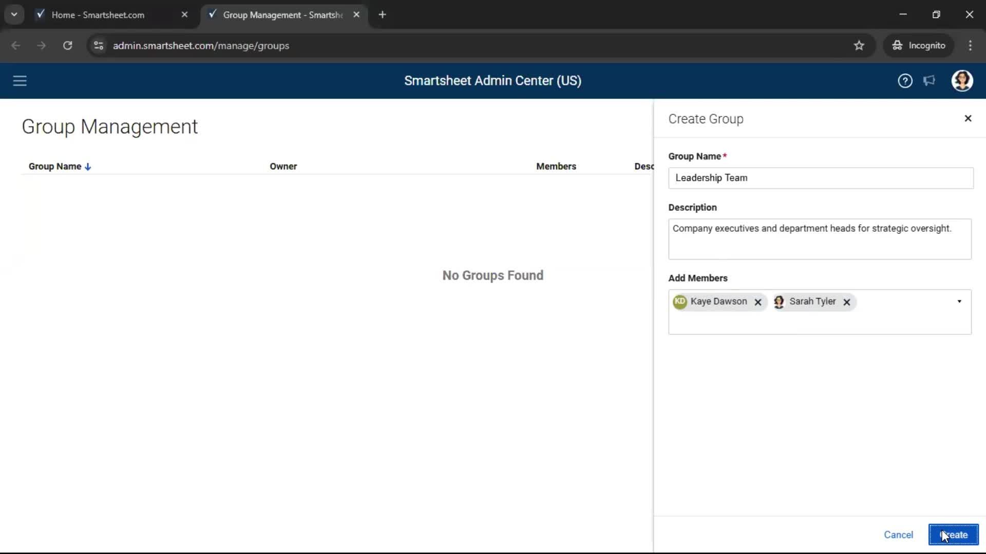 Creating a group screenshot