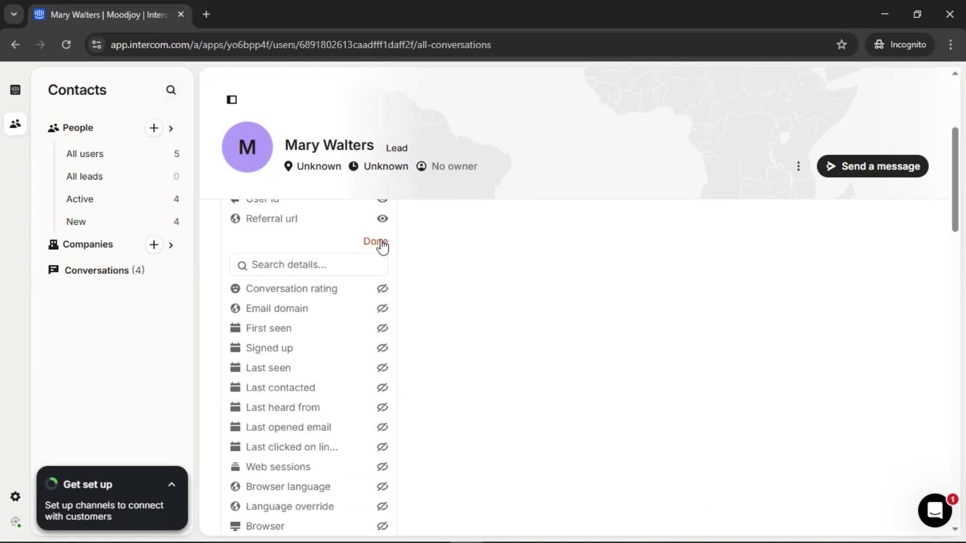 Adding leads screenshot