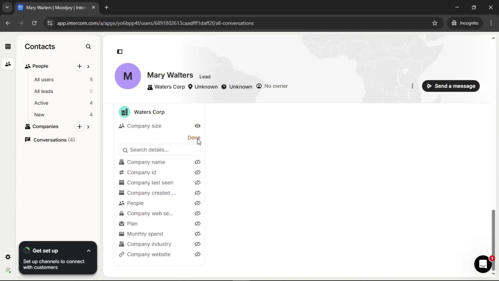 Adding leads screenshot