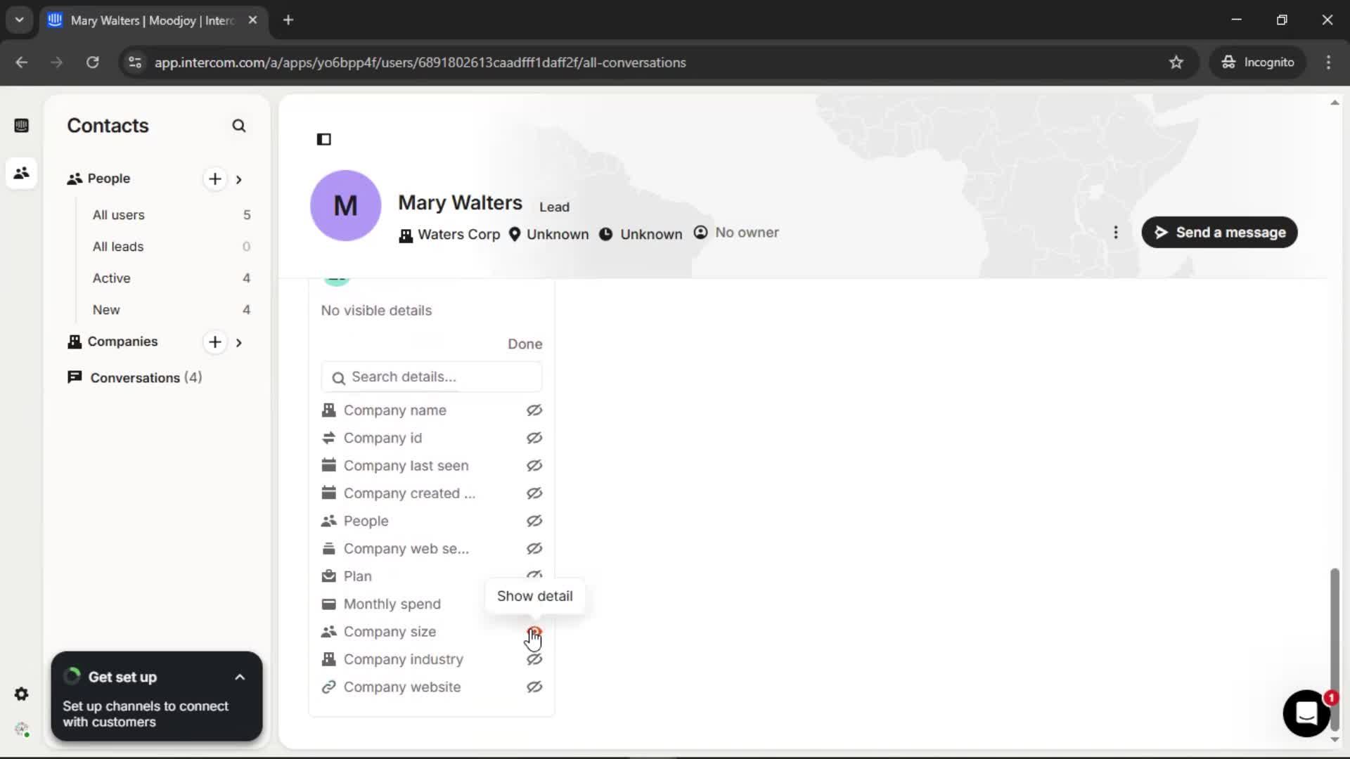 Adding leads screenshot