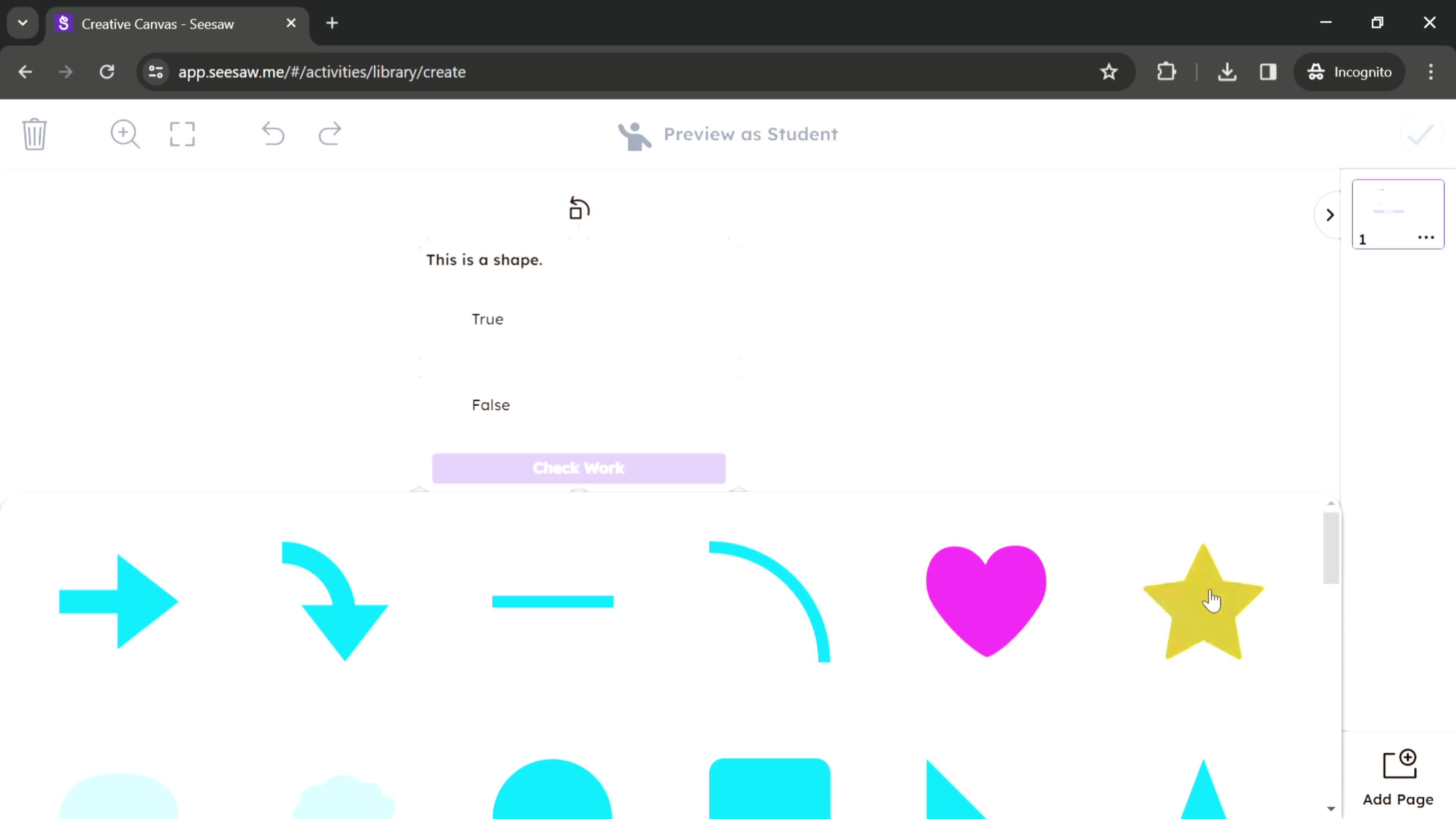 Creating an activity screenshot