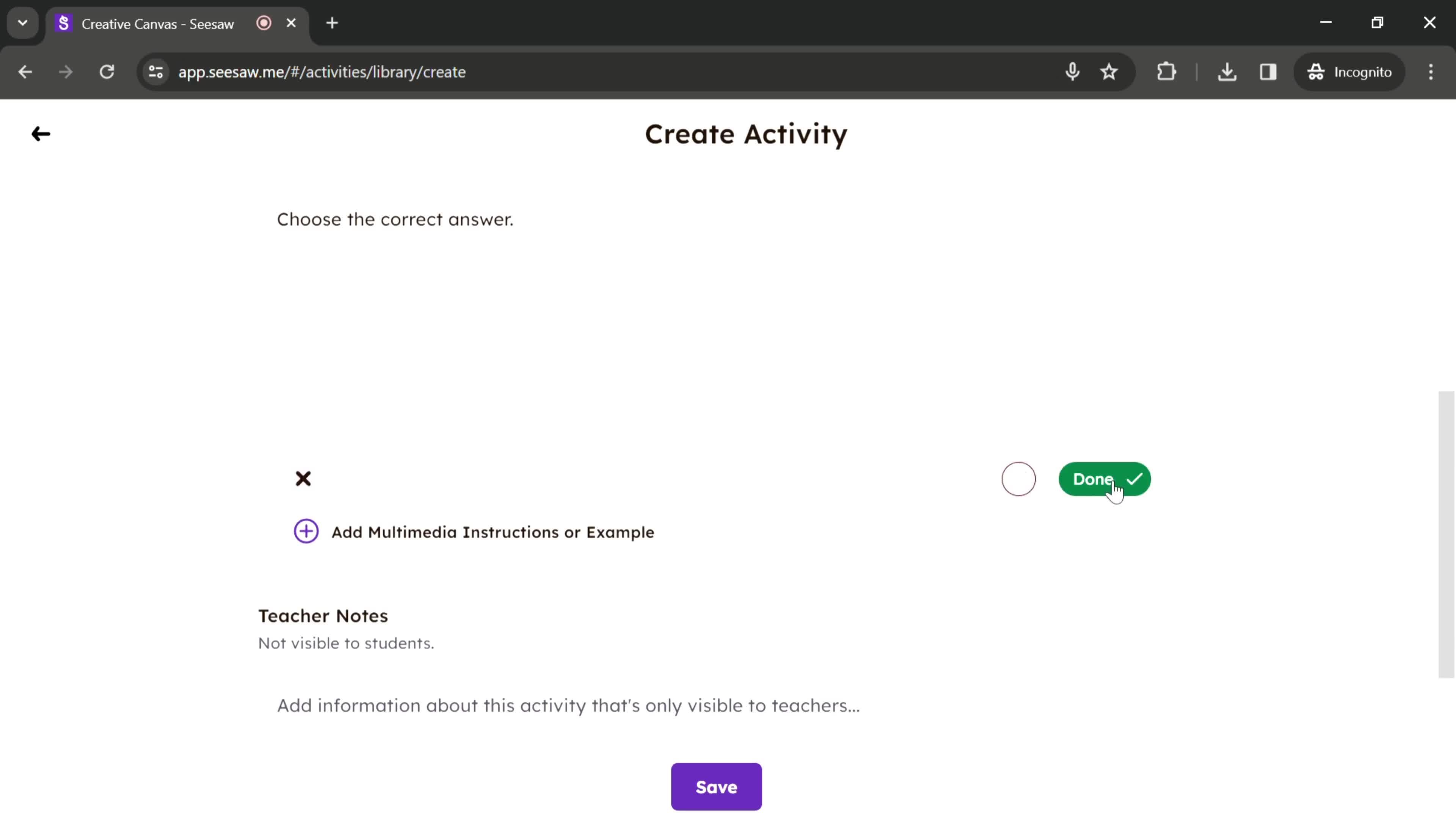 Creating an activity screenshot