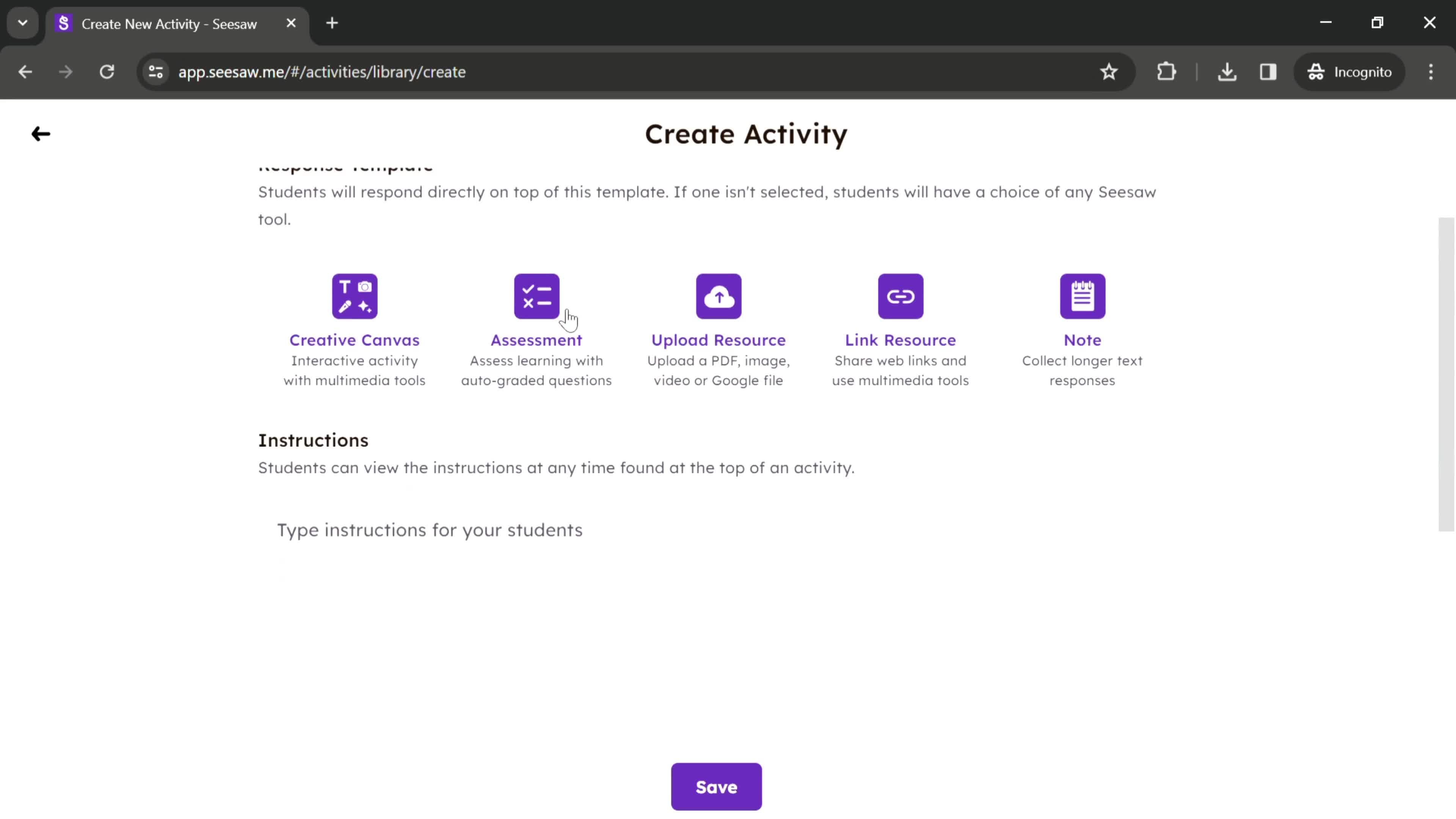 Creating an activity screenshot