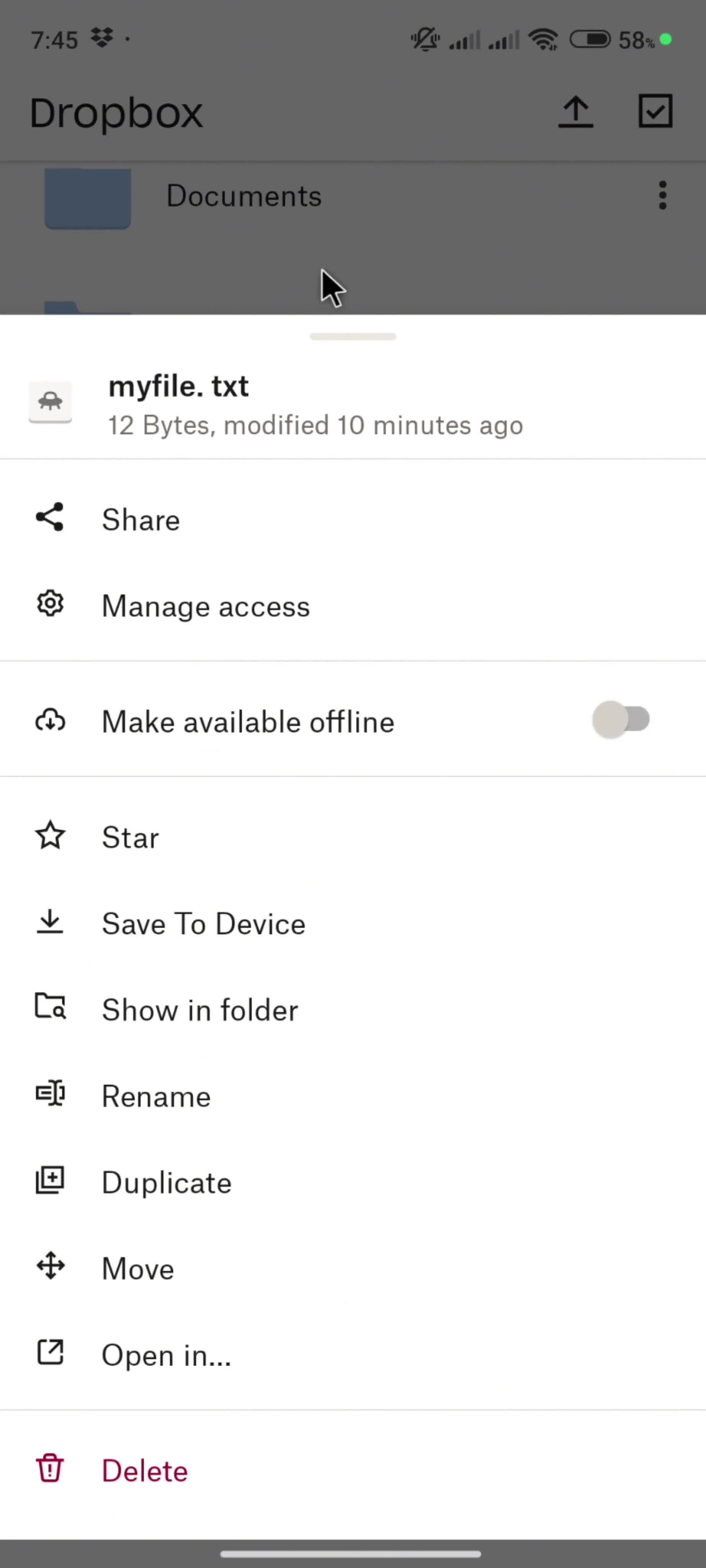 Adding files screenshot