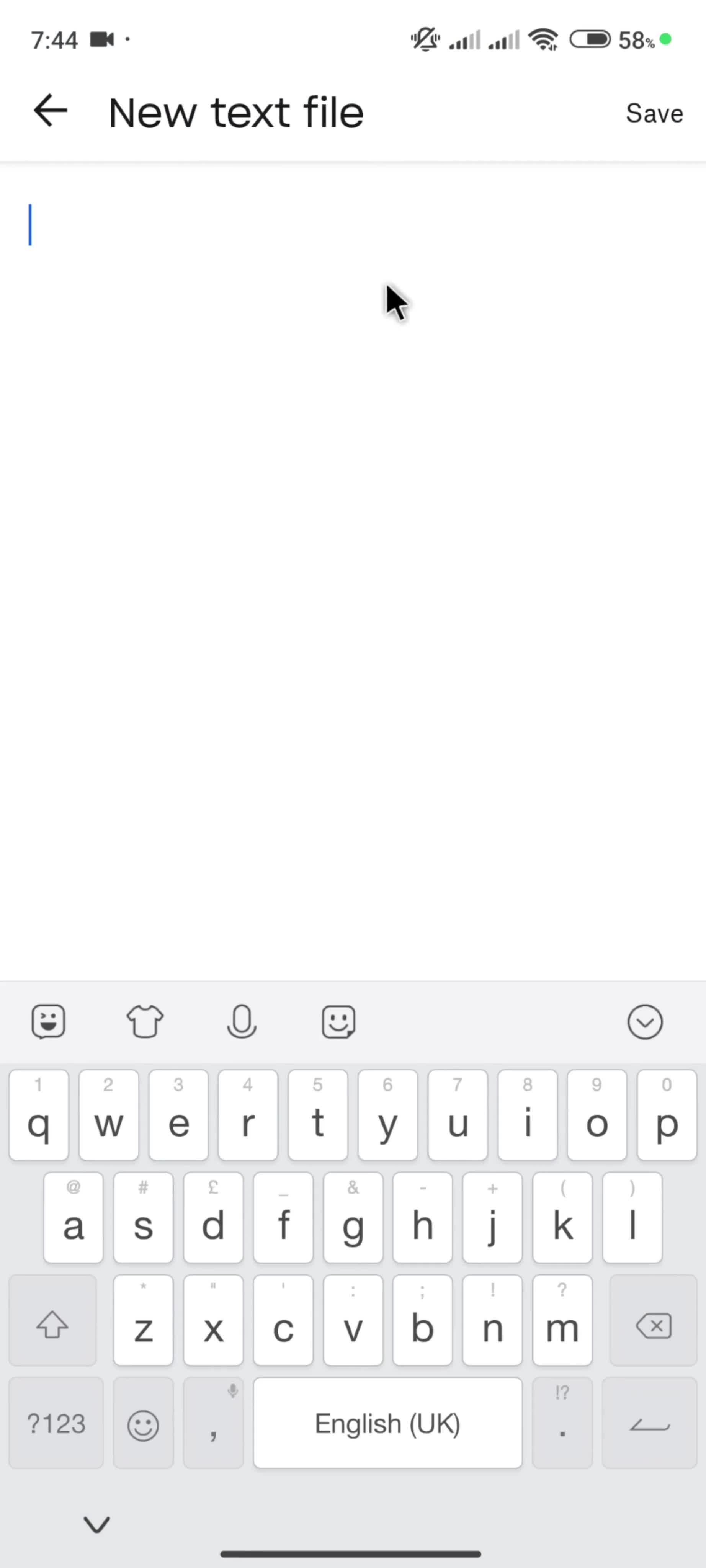 Adding files screenshot