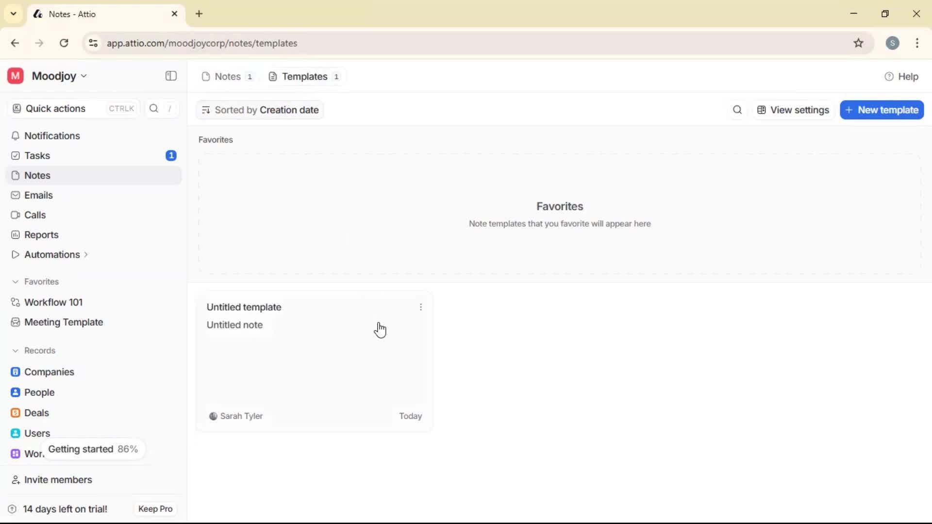 Creating a note screenshot