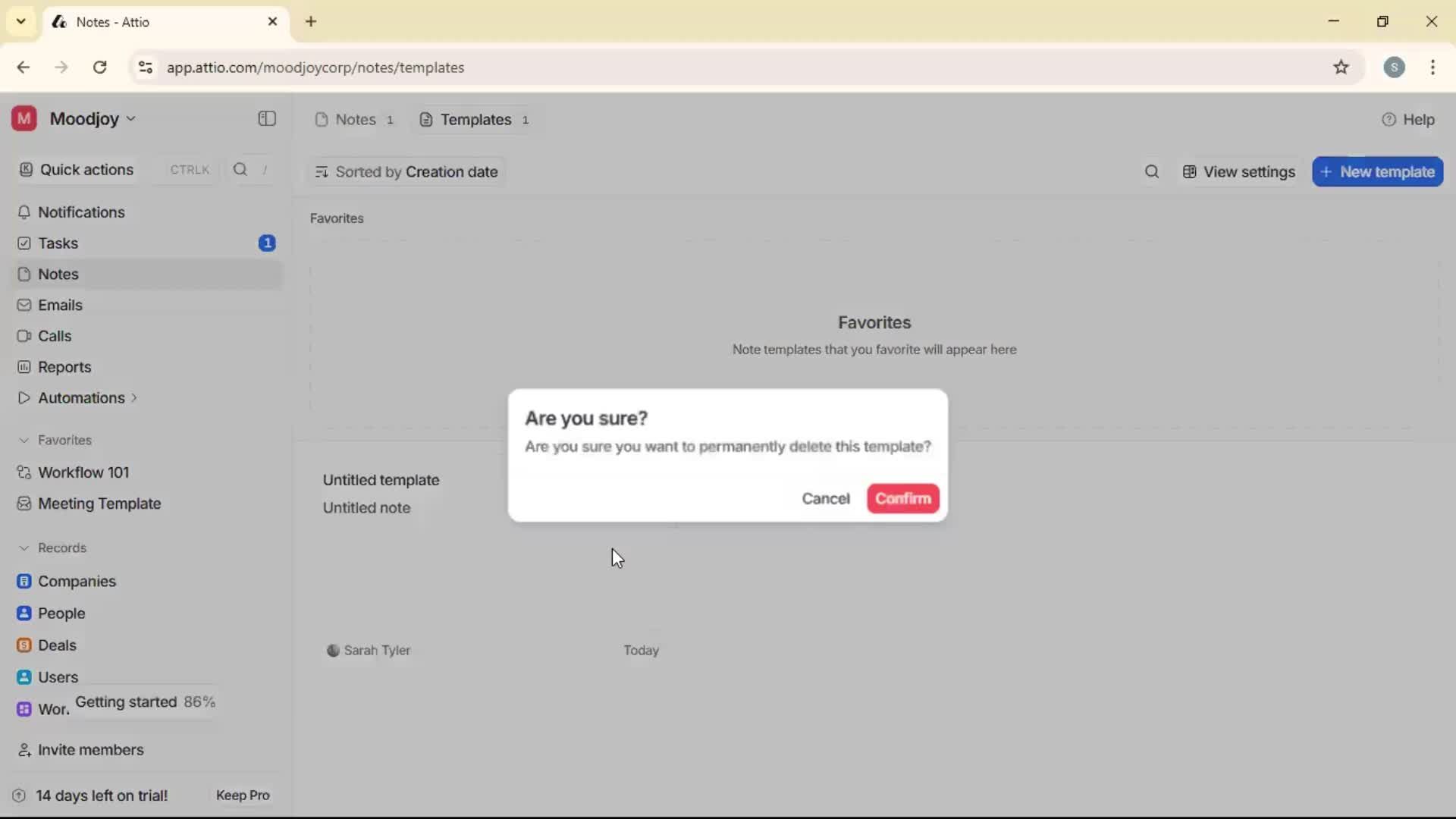 Creating a note screenshot